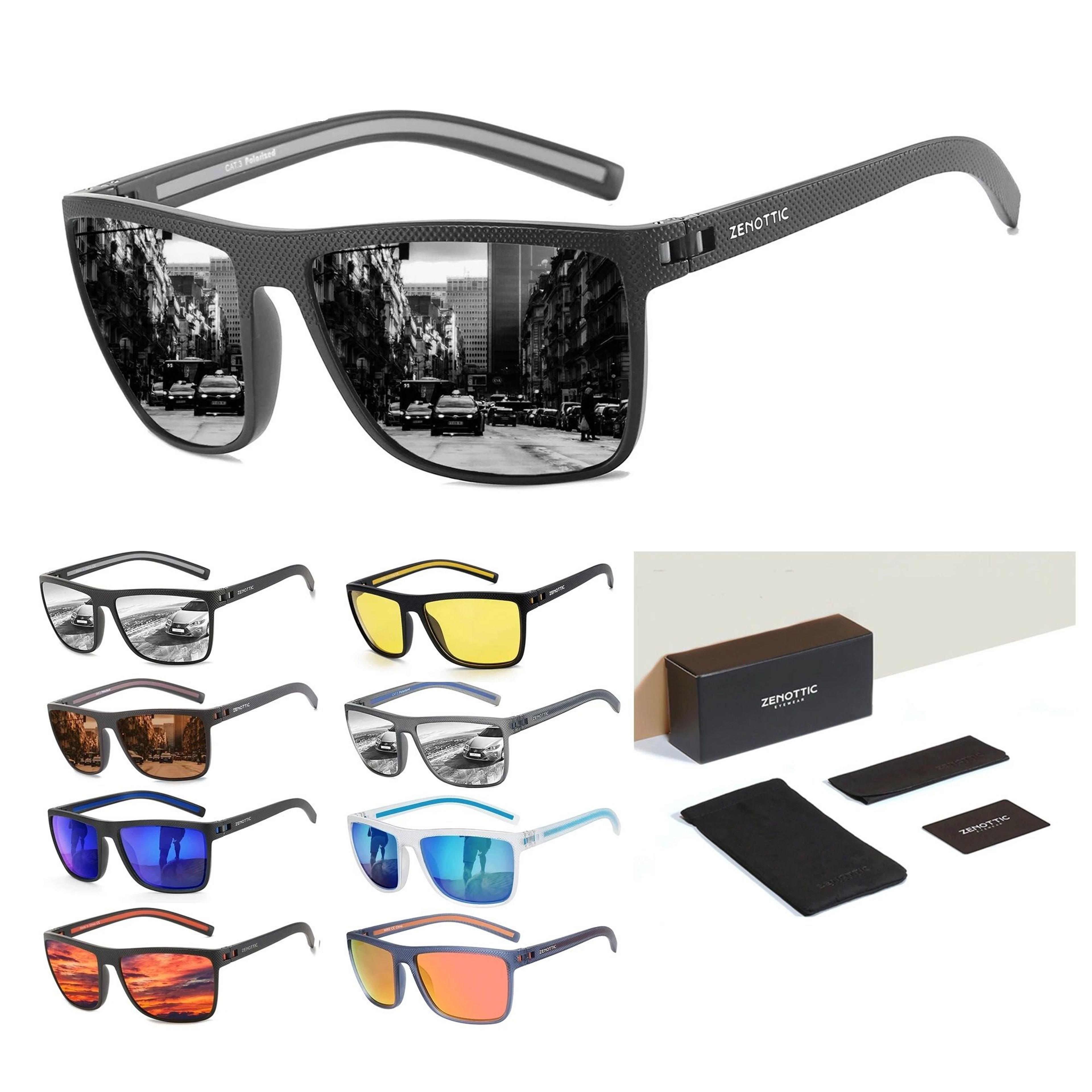 retro square polarized sunglasses with uv400 protection