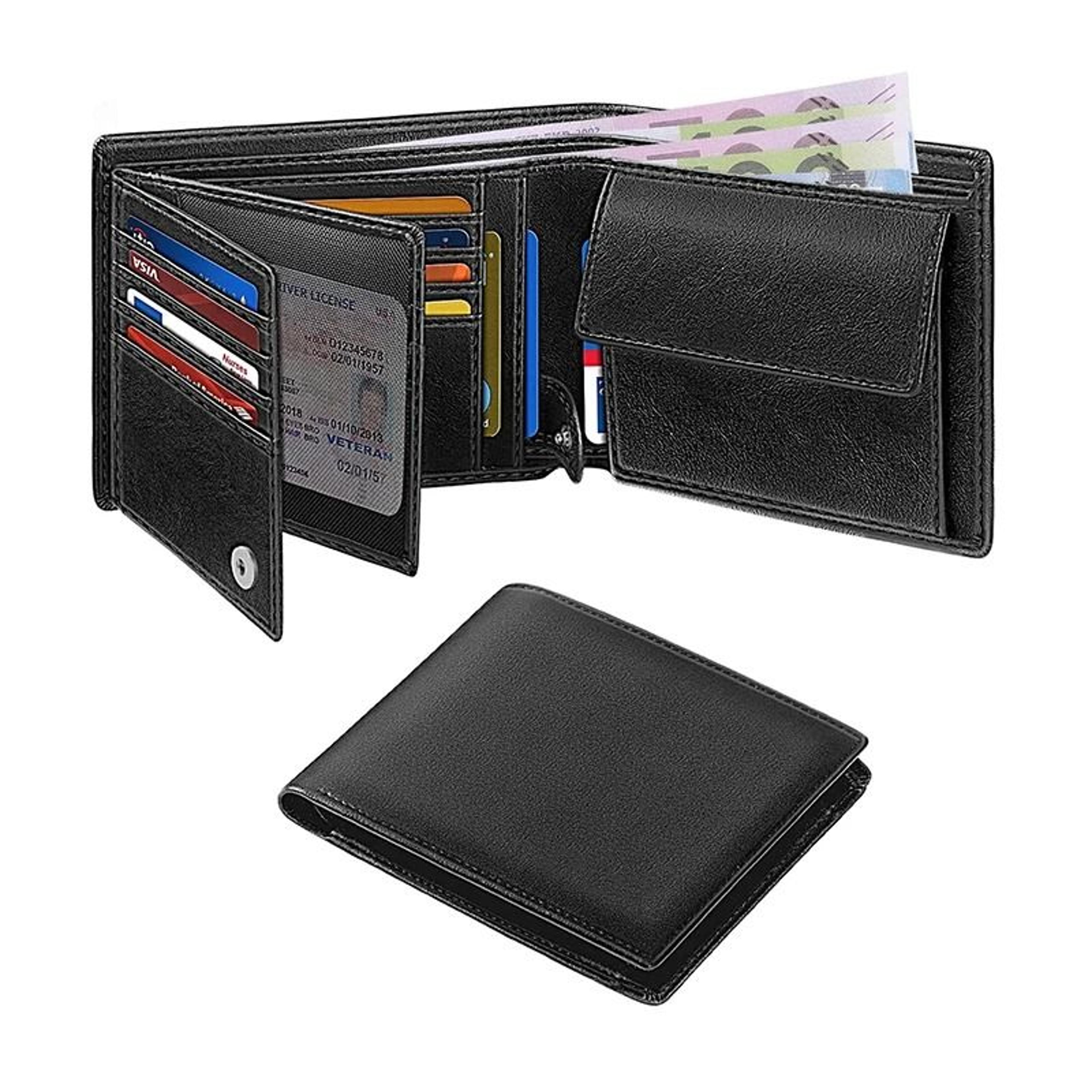 slim rfid blocking wallet with 15 card slots