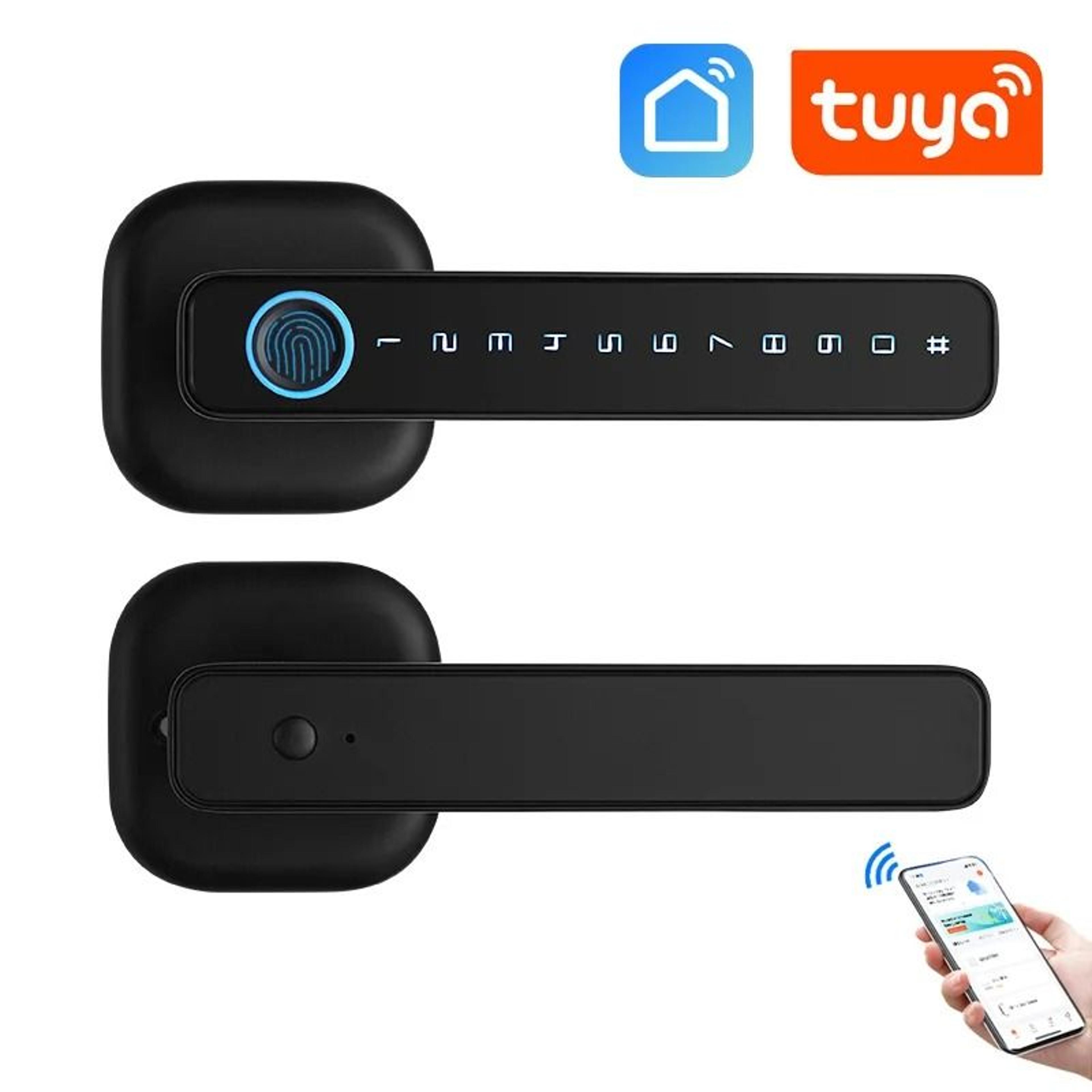 smart fingerprint latch lock for indoor doors