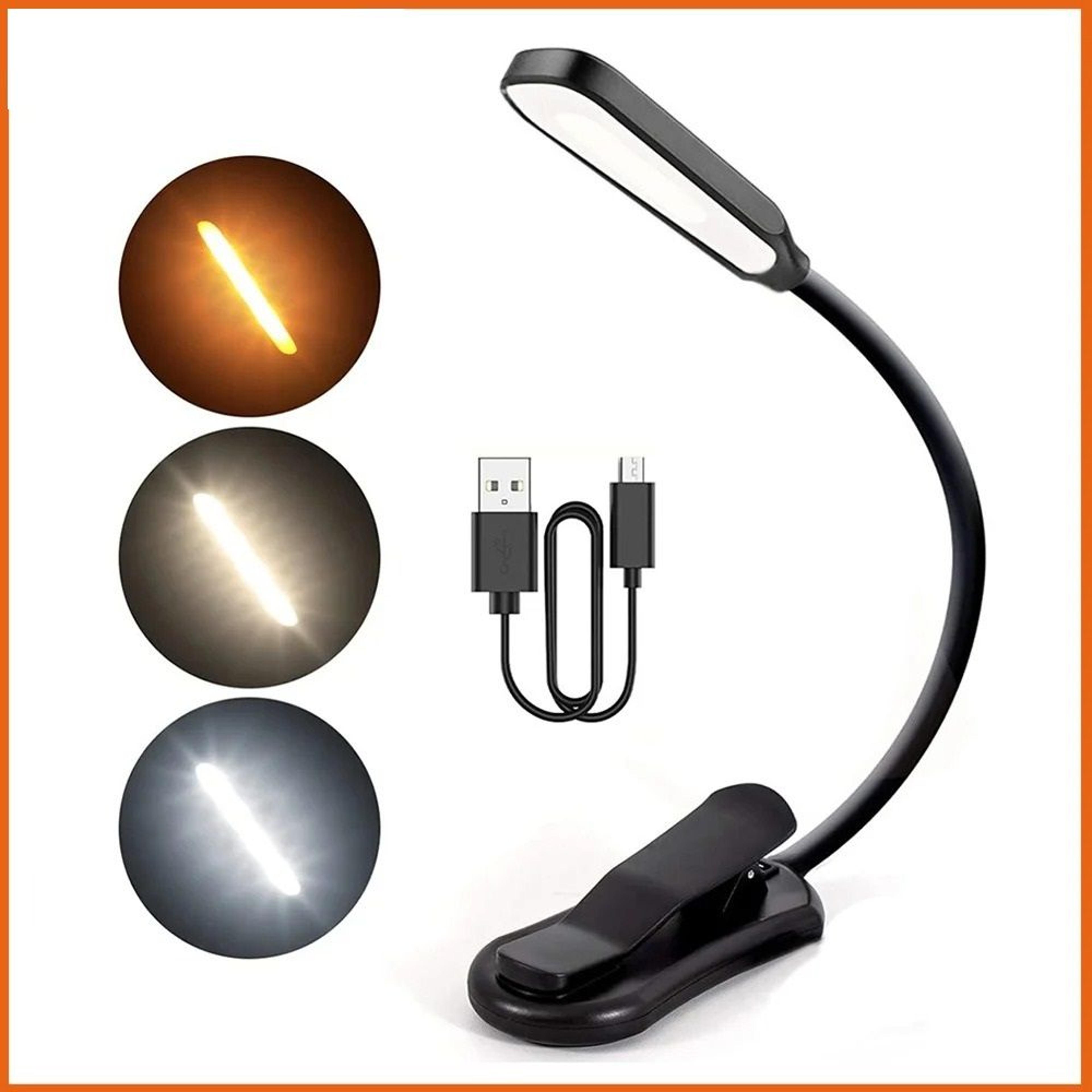 rechargeable led book light with adjustable brightness