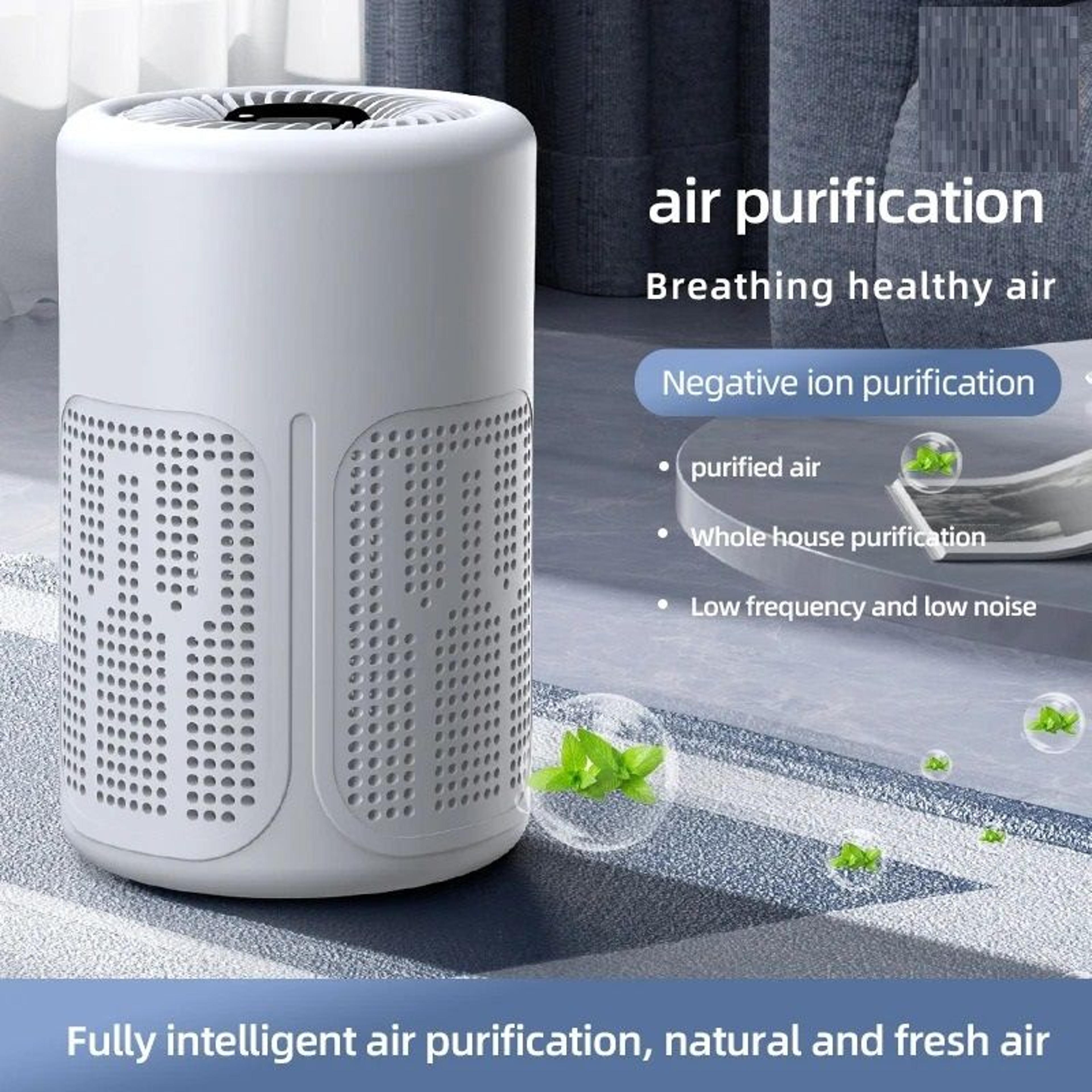 mini desktop air purifier with hepa filter and negative ion technology