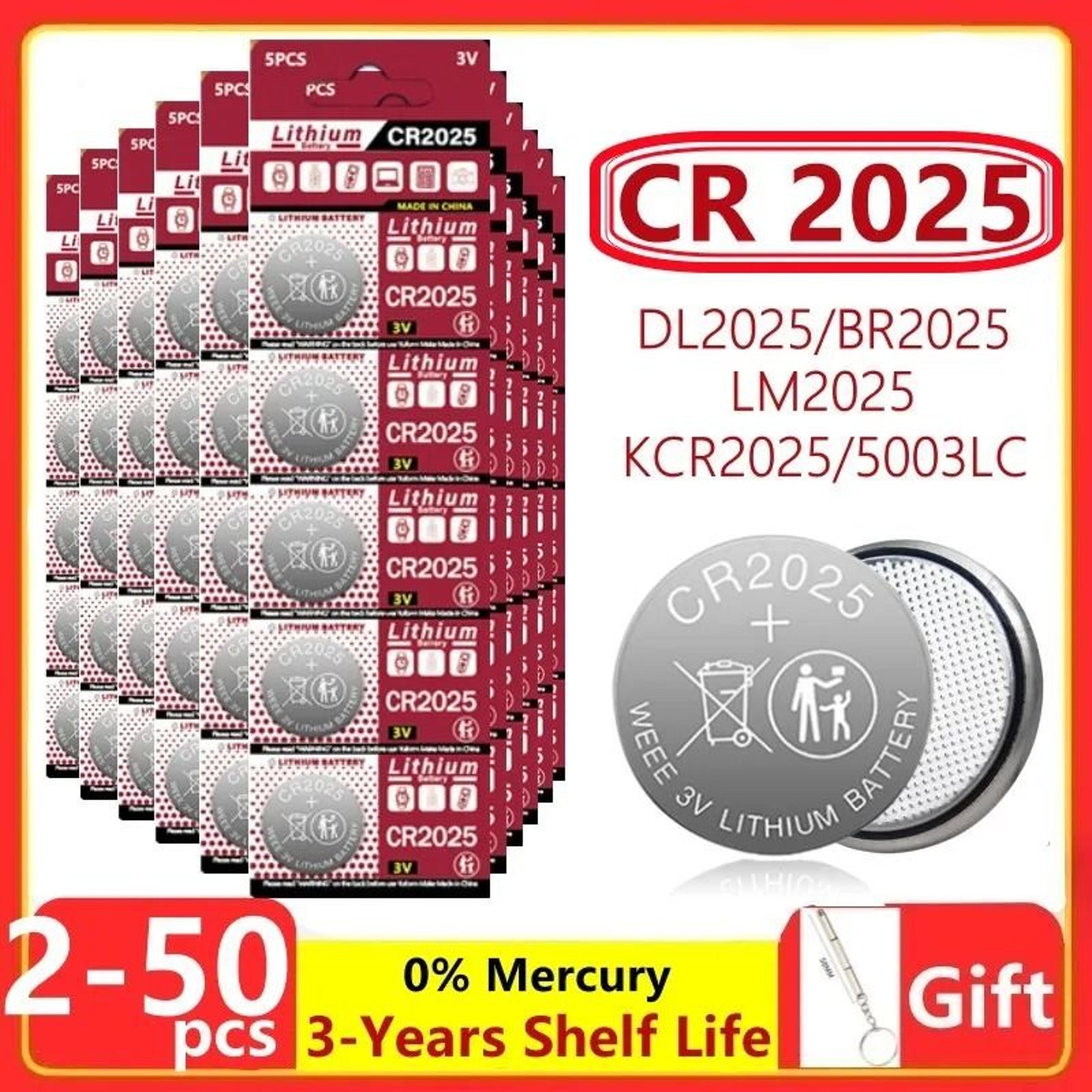 cr2025 3v lithium coin cell batteries for watches and electronics
