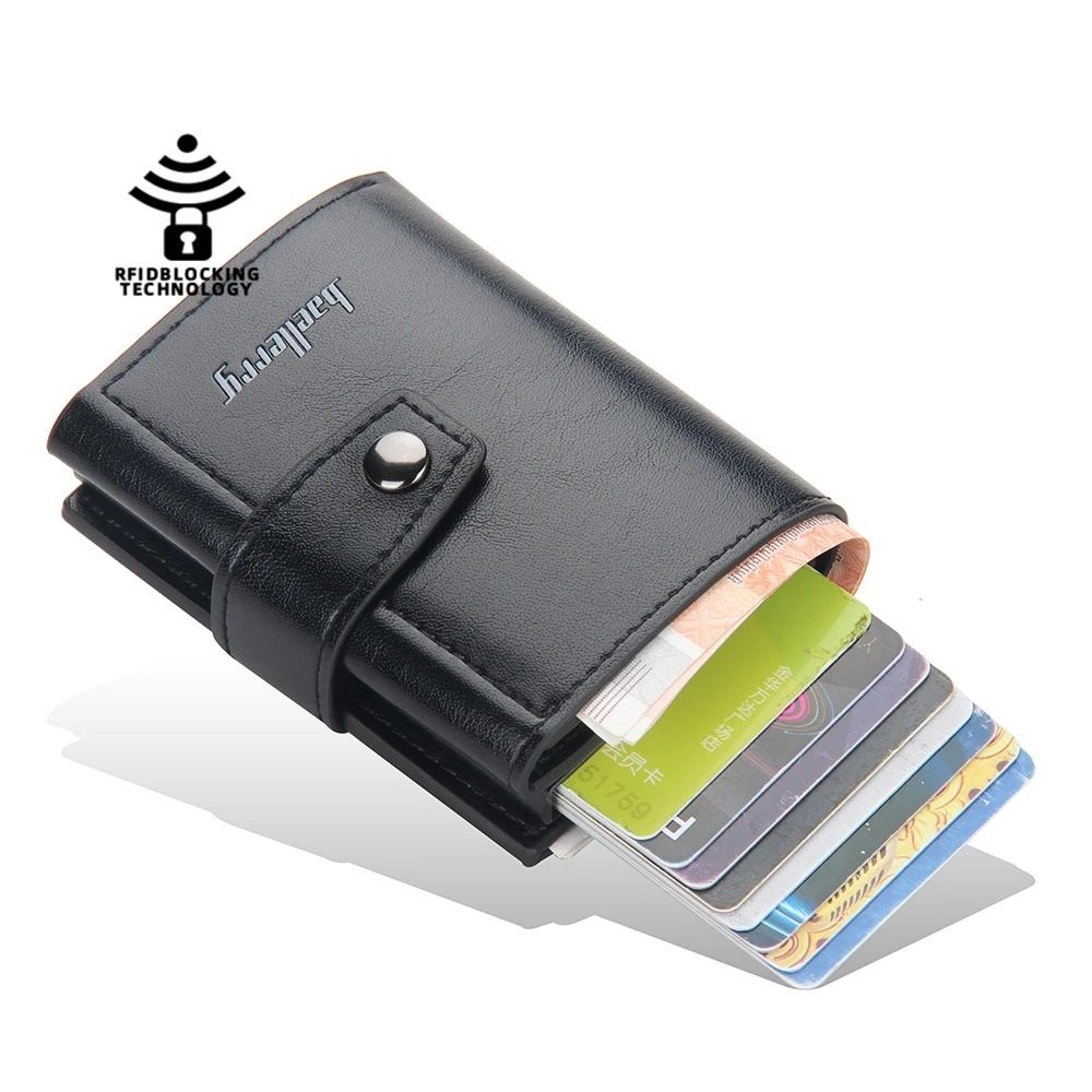 metal rfid blocking credit card holder wallet