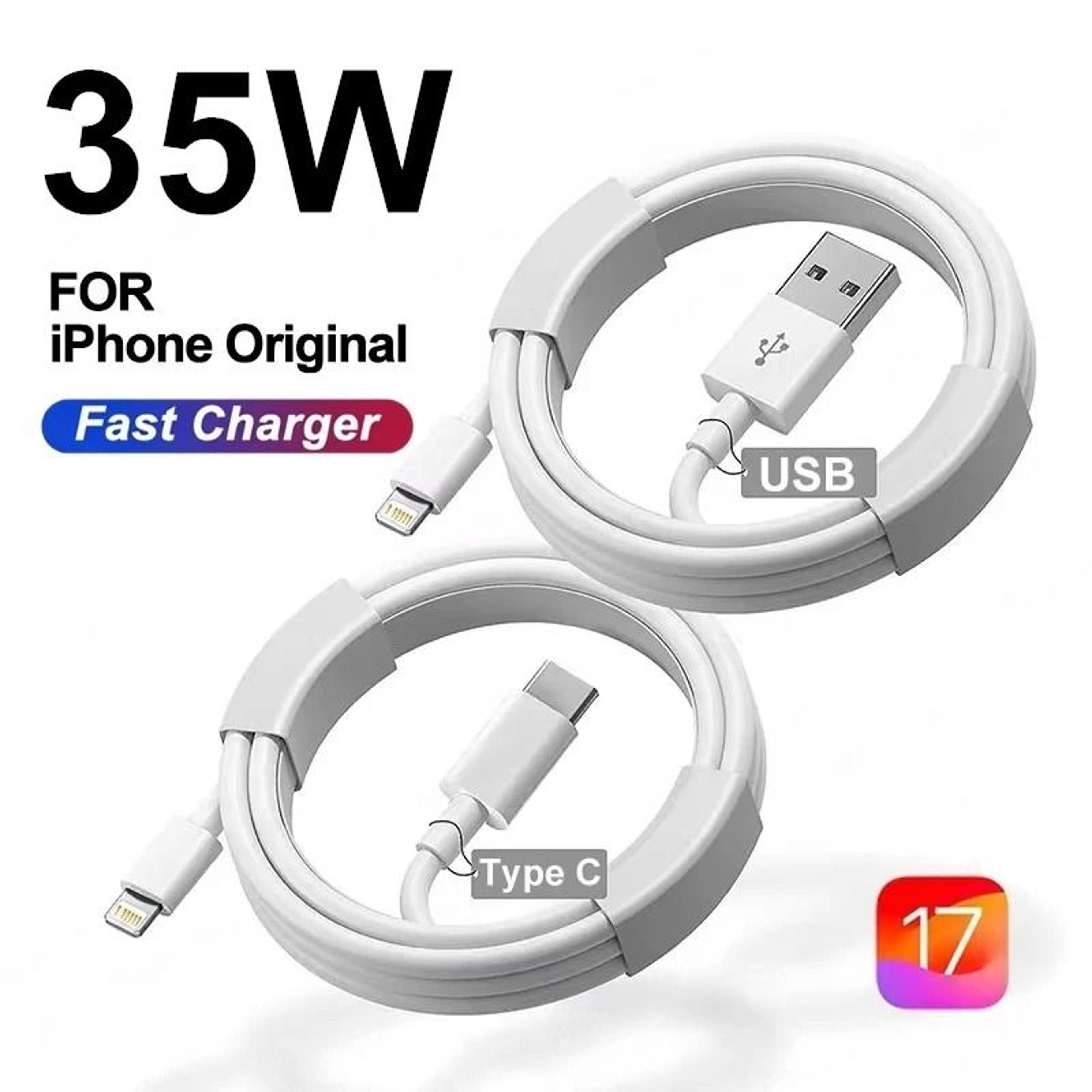 35w pd fast charging usb cable for iphone and usb c devices