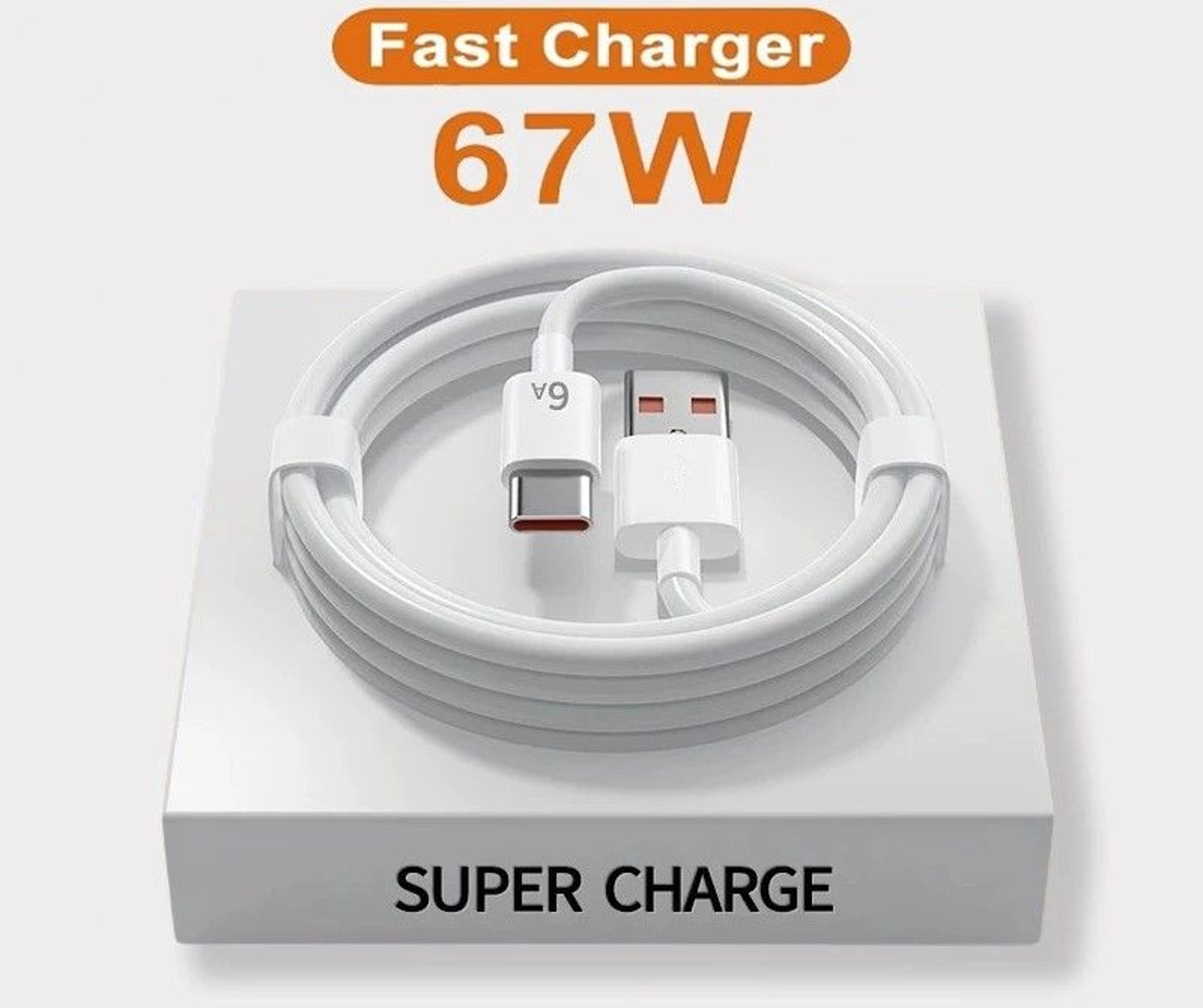 67w super fast charging cable and power adapter set