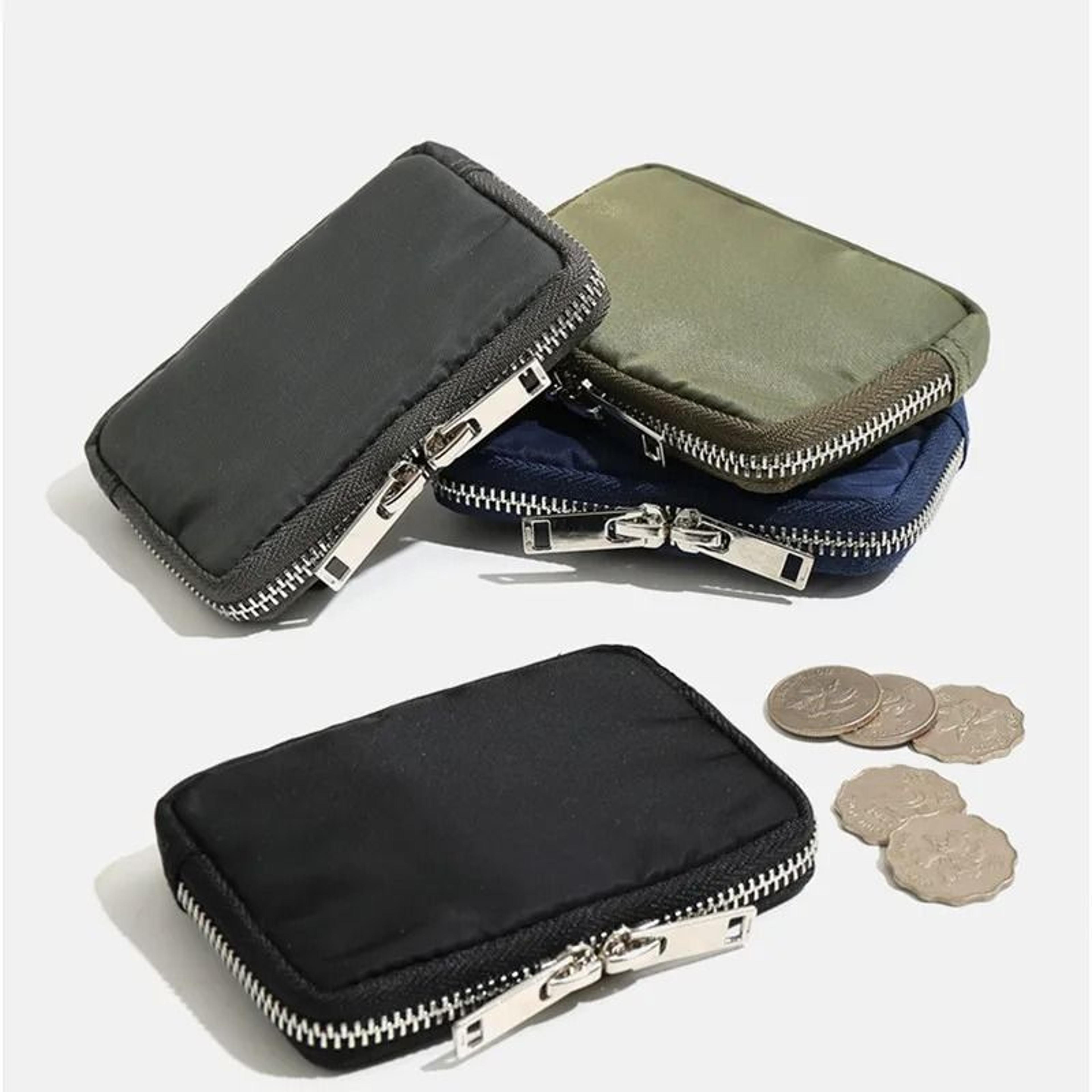 japanese style waterproof nylon wallet with zipper & rfid blocking