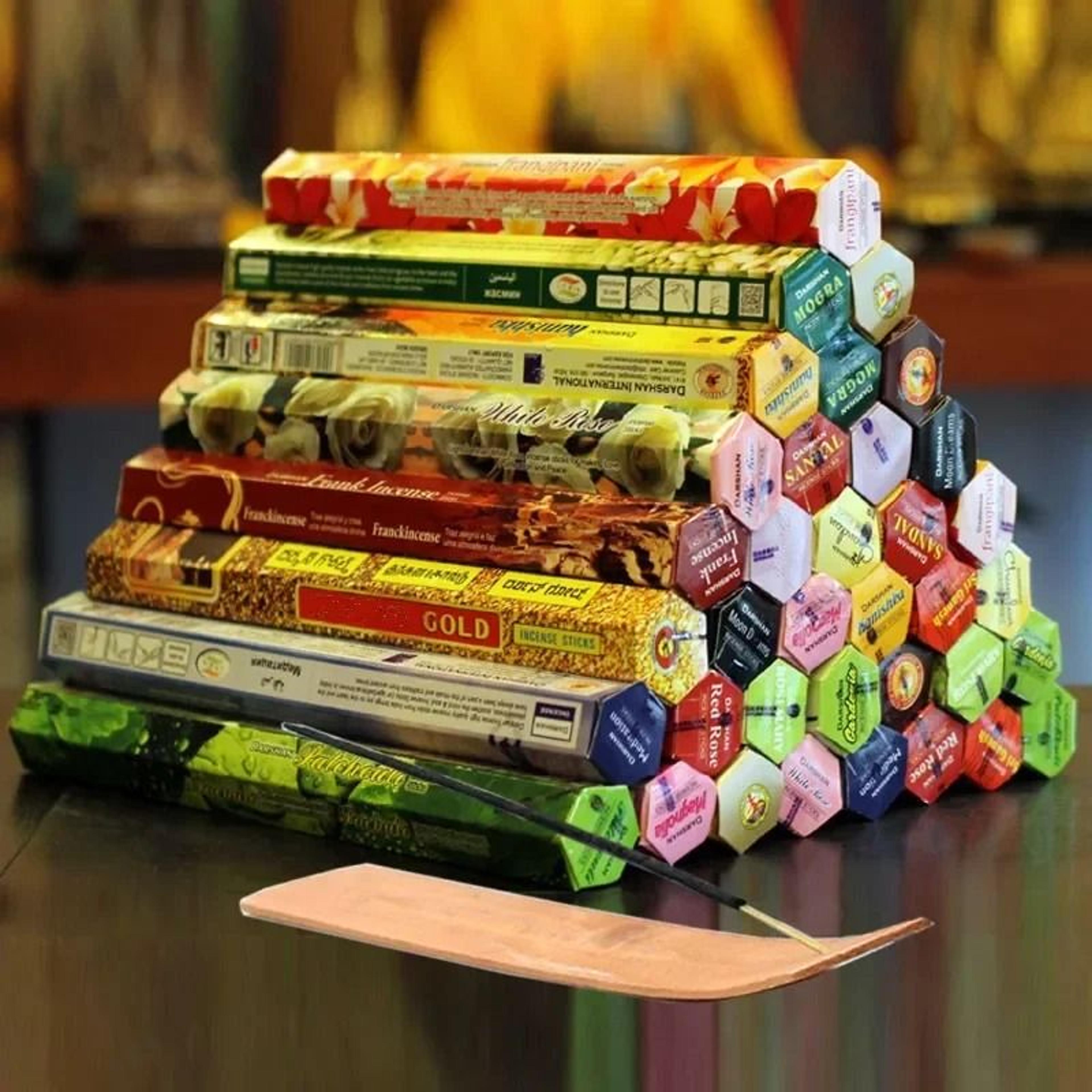 premium incense stick set with holder plate