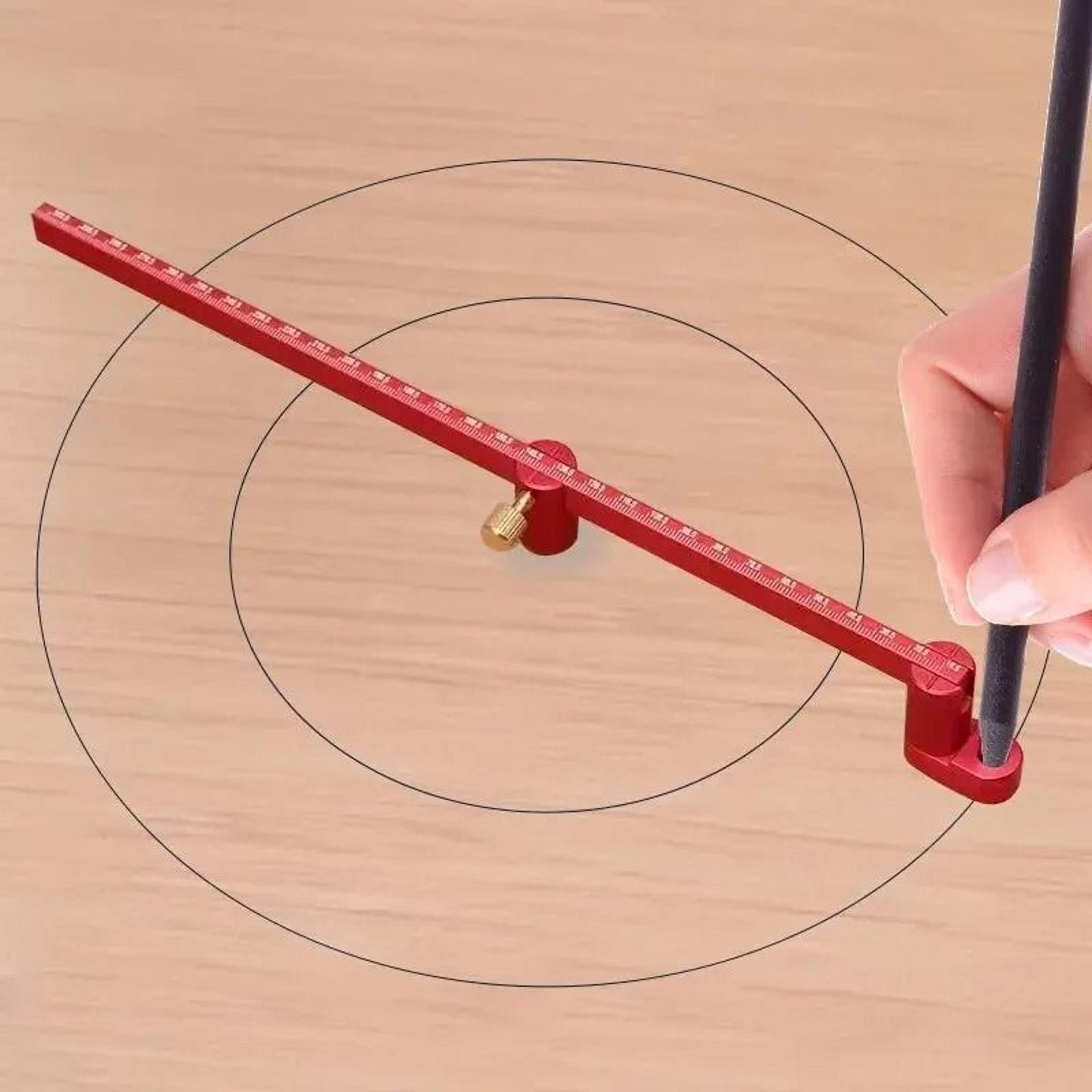 adjustable 300 mm circle drawing ruler and marking gauge