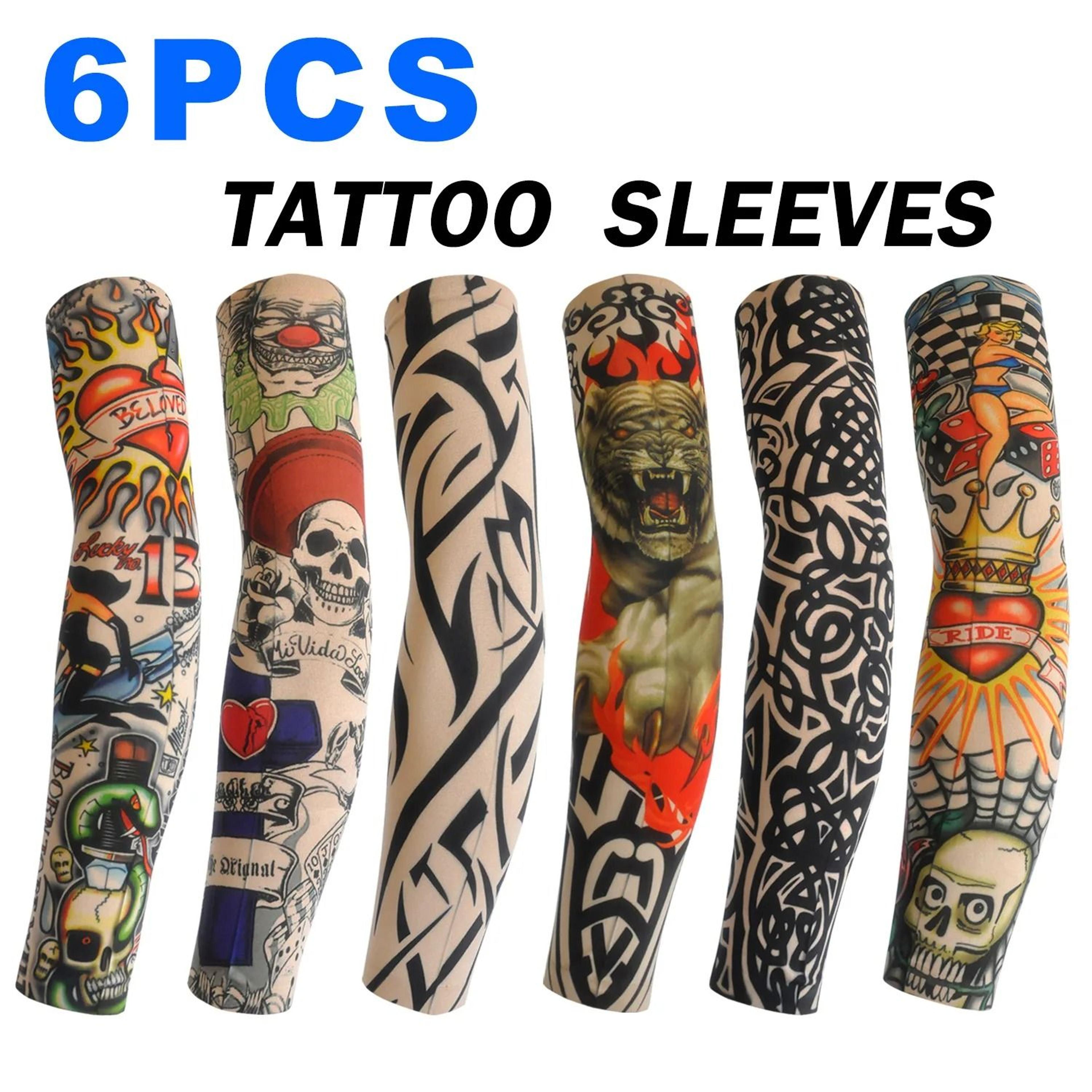 6 piece tattoo arm sleeve set for men and women