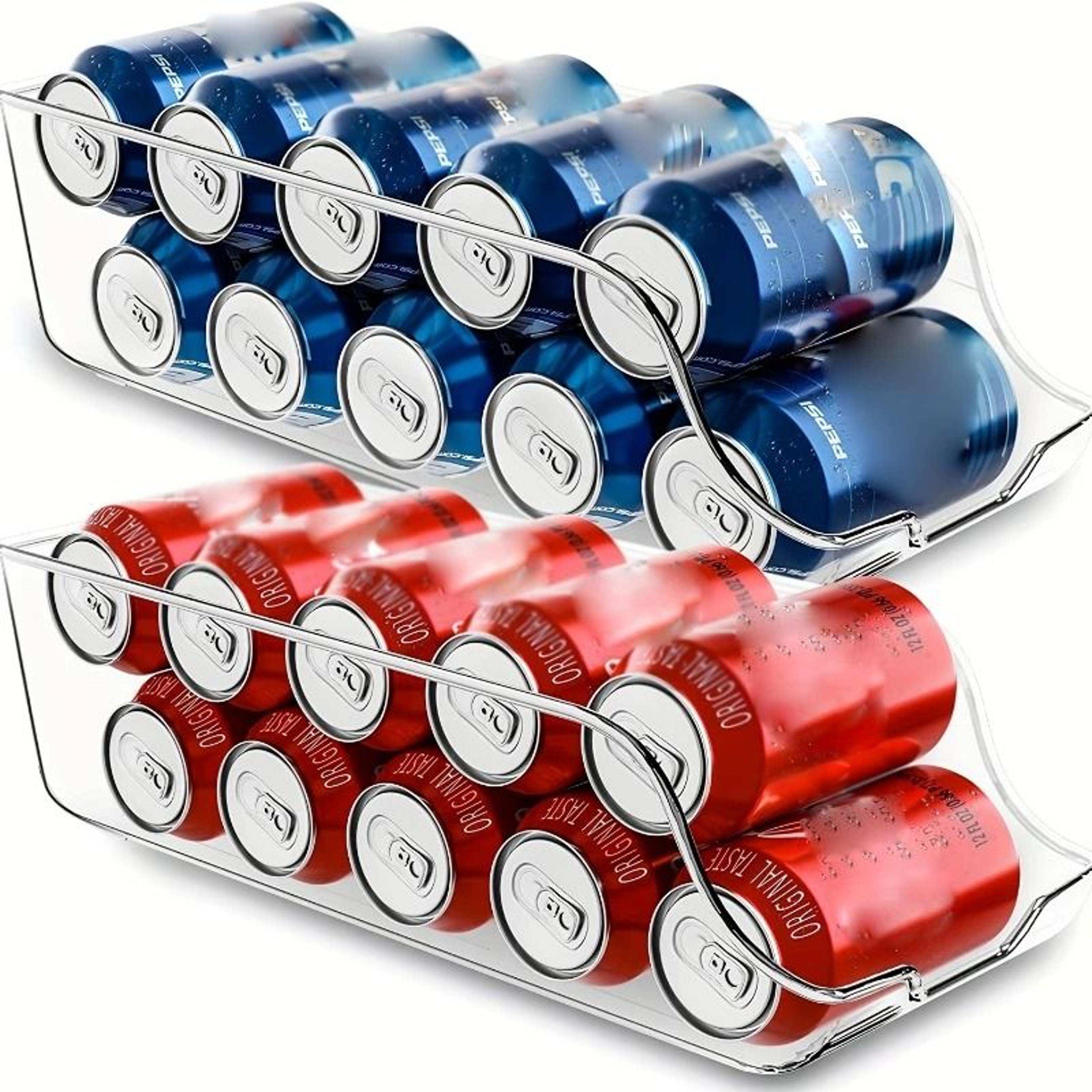 refrigerator soda can organizer for kitchen storage