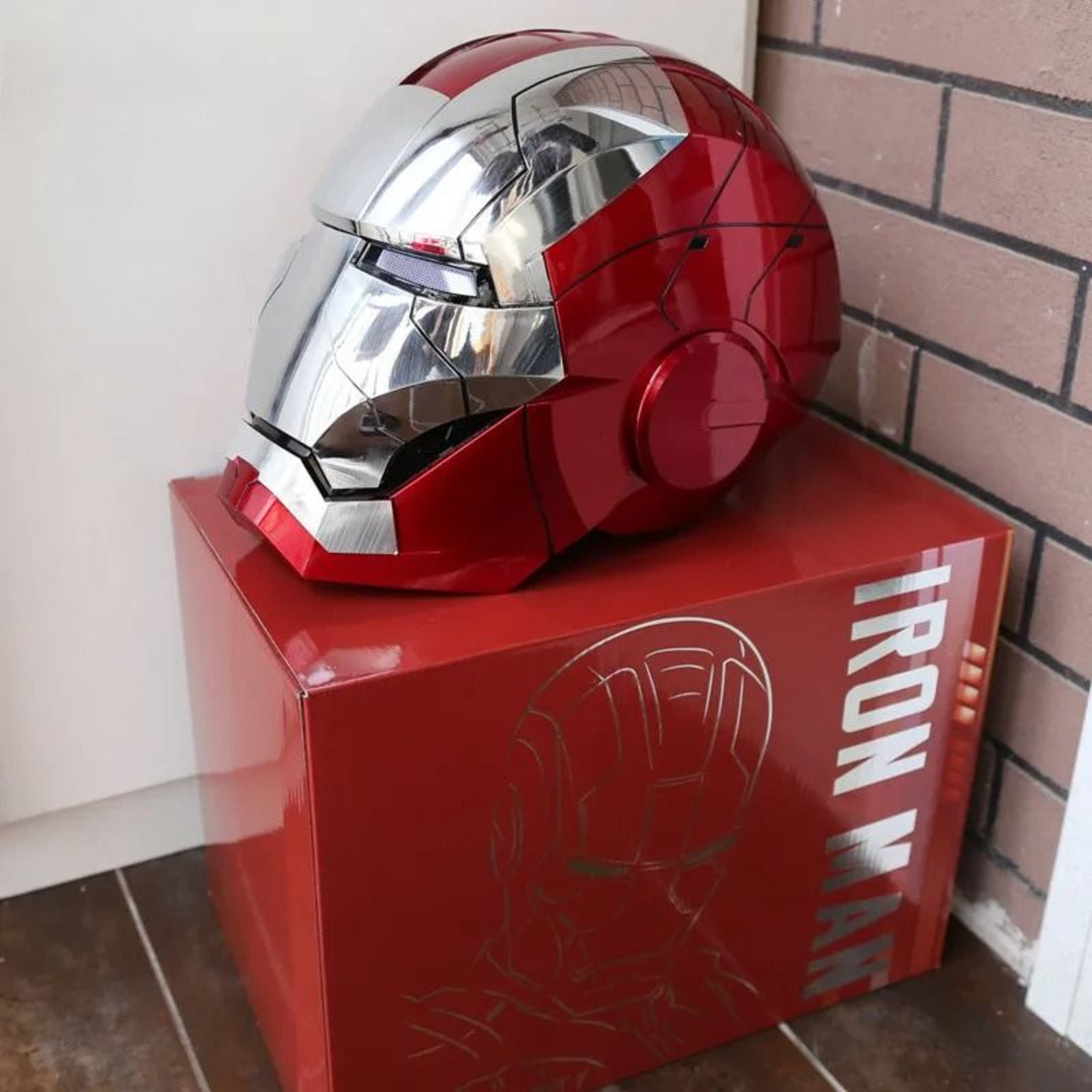 interactive iron man helmet Hero MK5 Black Motorized Cosplay Helmet, Voice, Touch & Remote Control Step into the future with the XSociety Iron Iron Man MK50 Helmet |