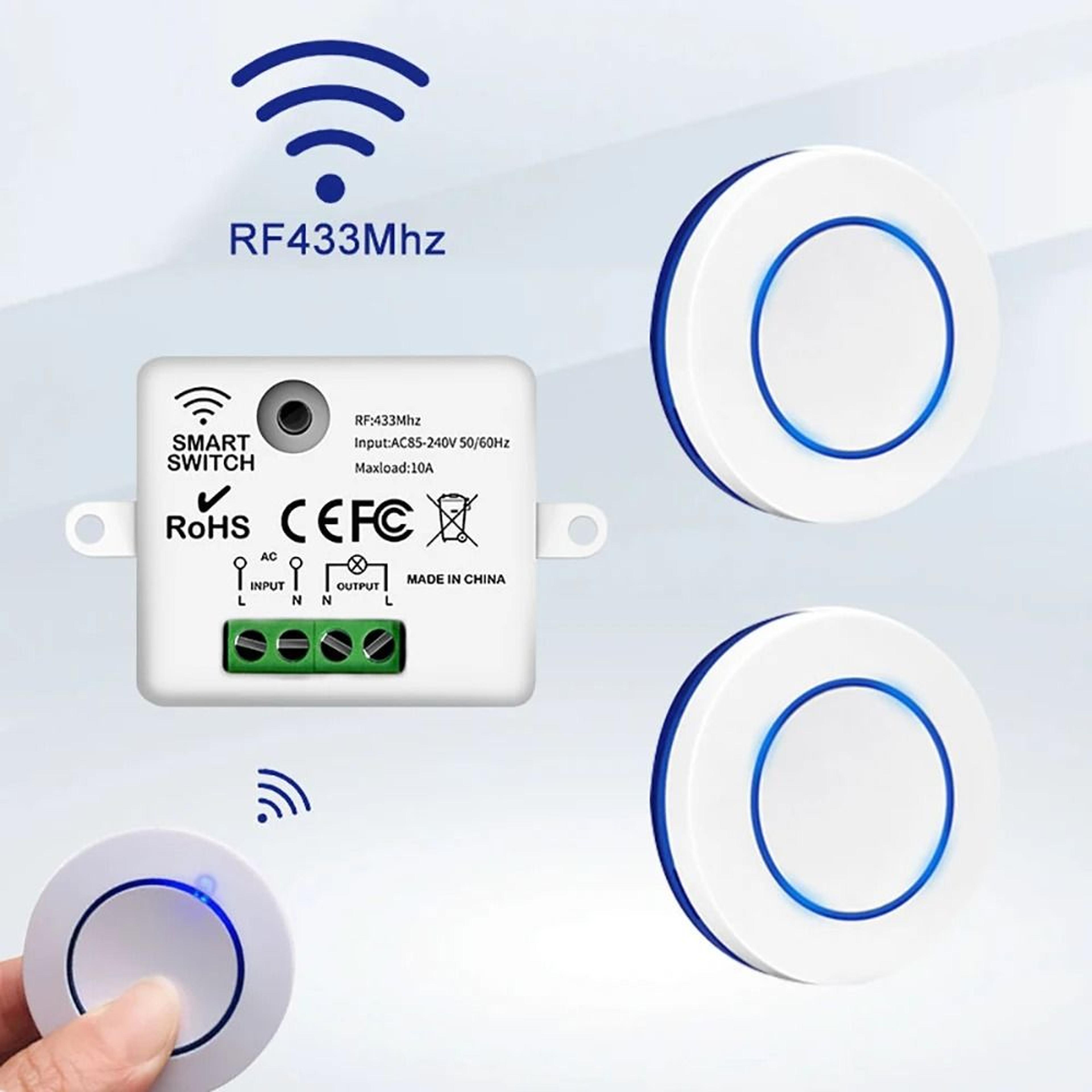 wireless rf light switch 433mhz relay receiver panel