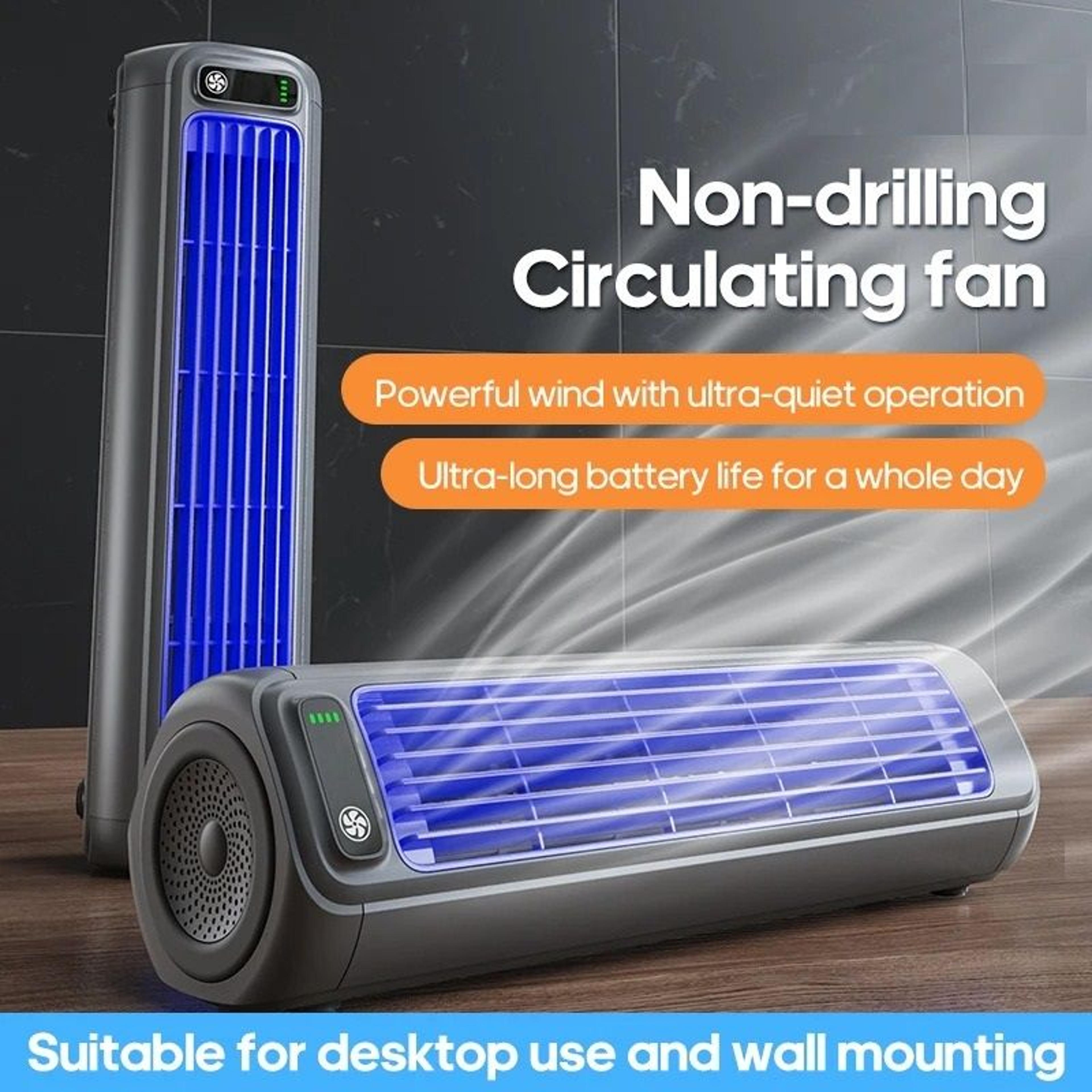 portable quiet air circulating fan with rechargeable battery