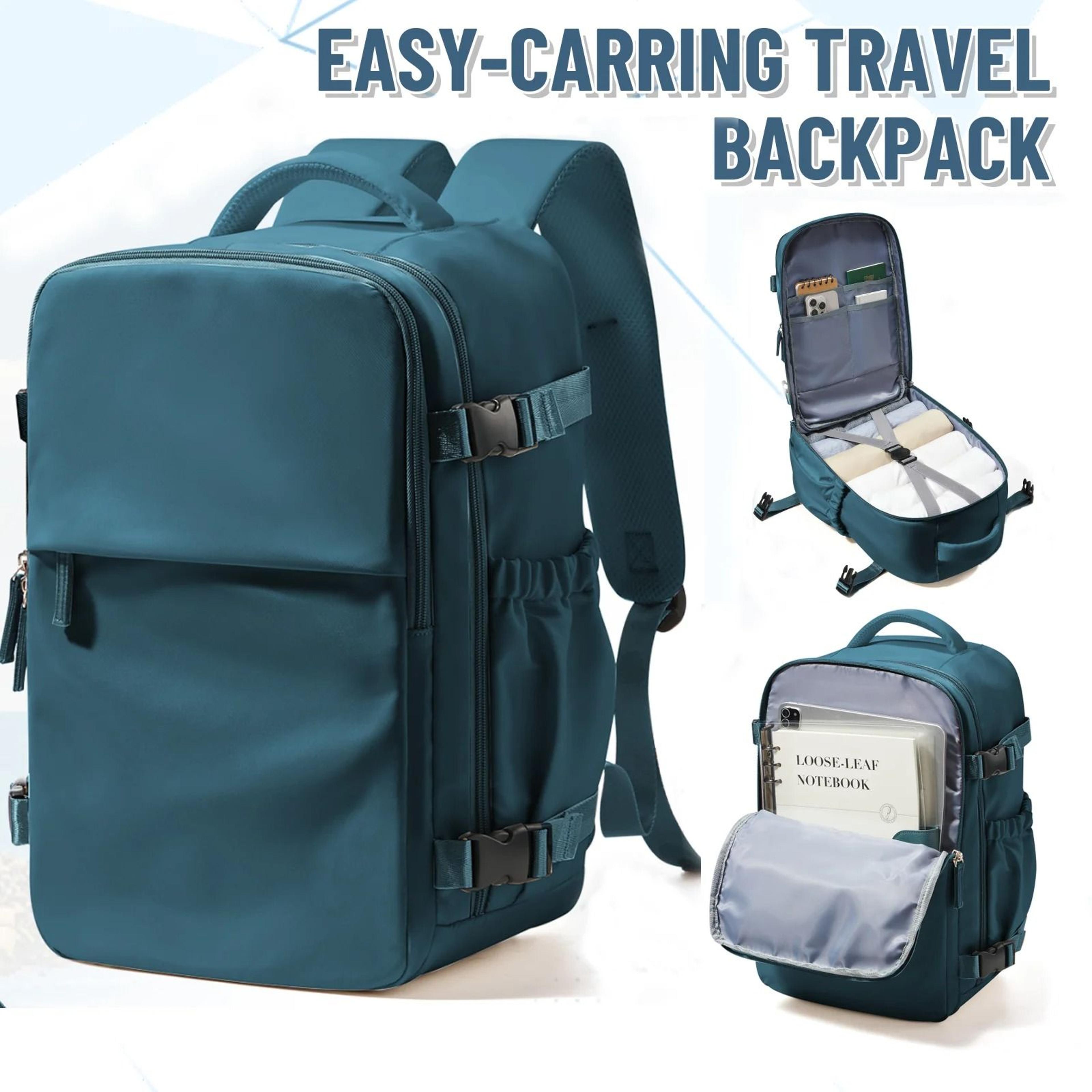 cabin size travel backpack with 15.6-inch laptop sleeve
