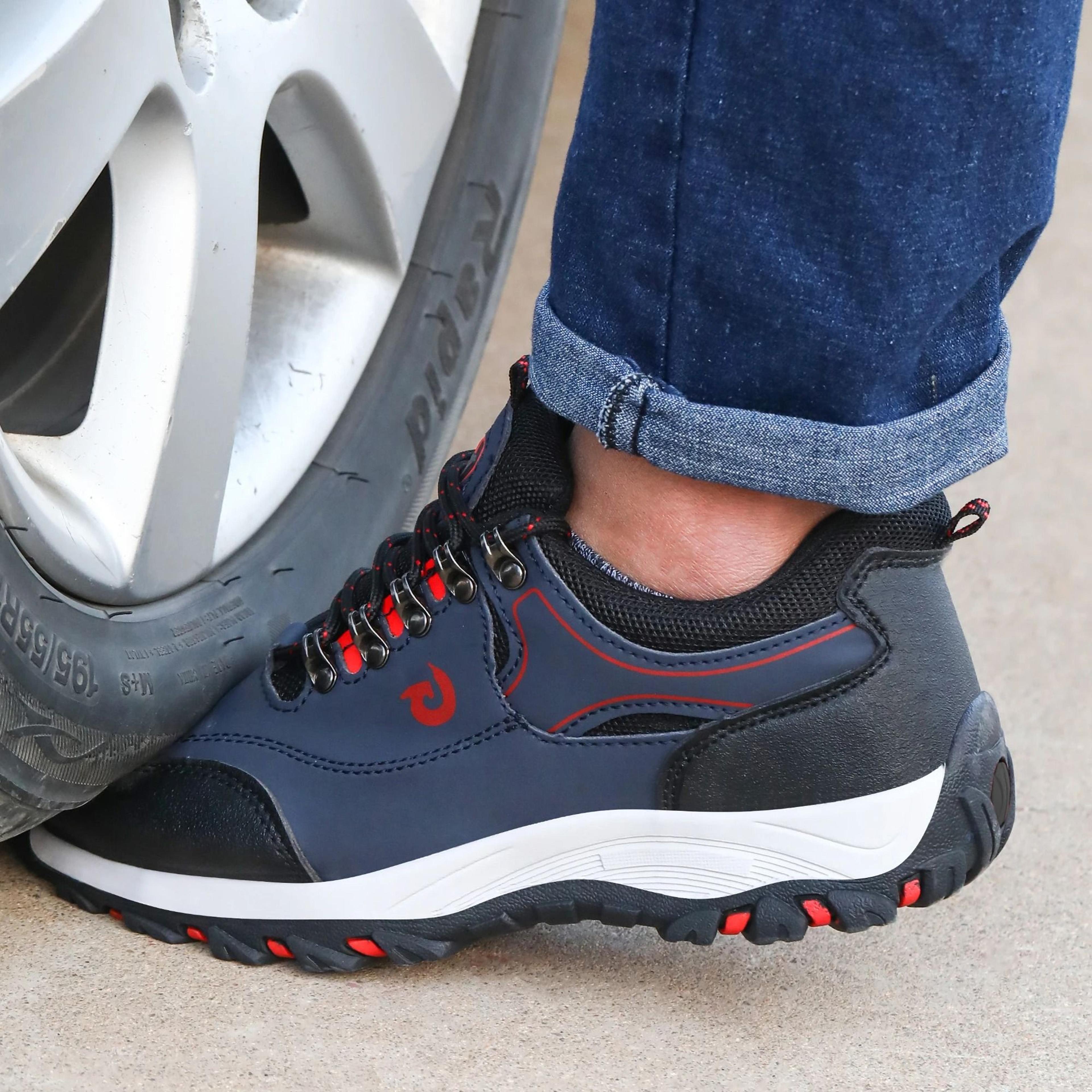 mens steel toe work shoes with puncture resistant protection
