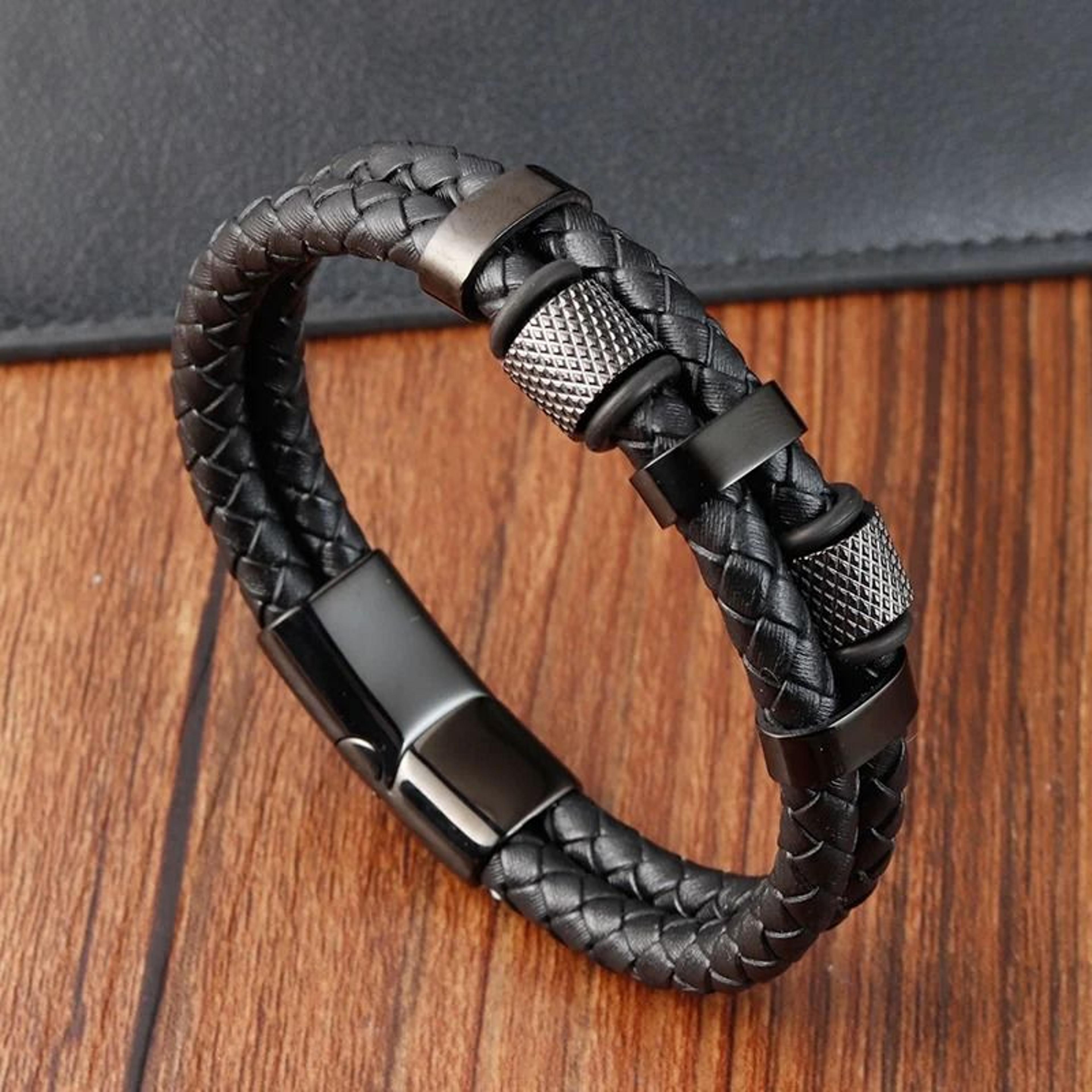 braided rope bracelet with magnetic clasp