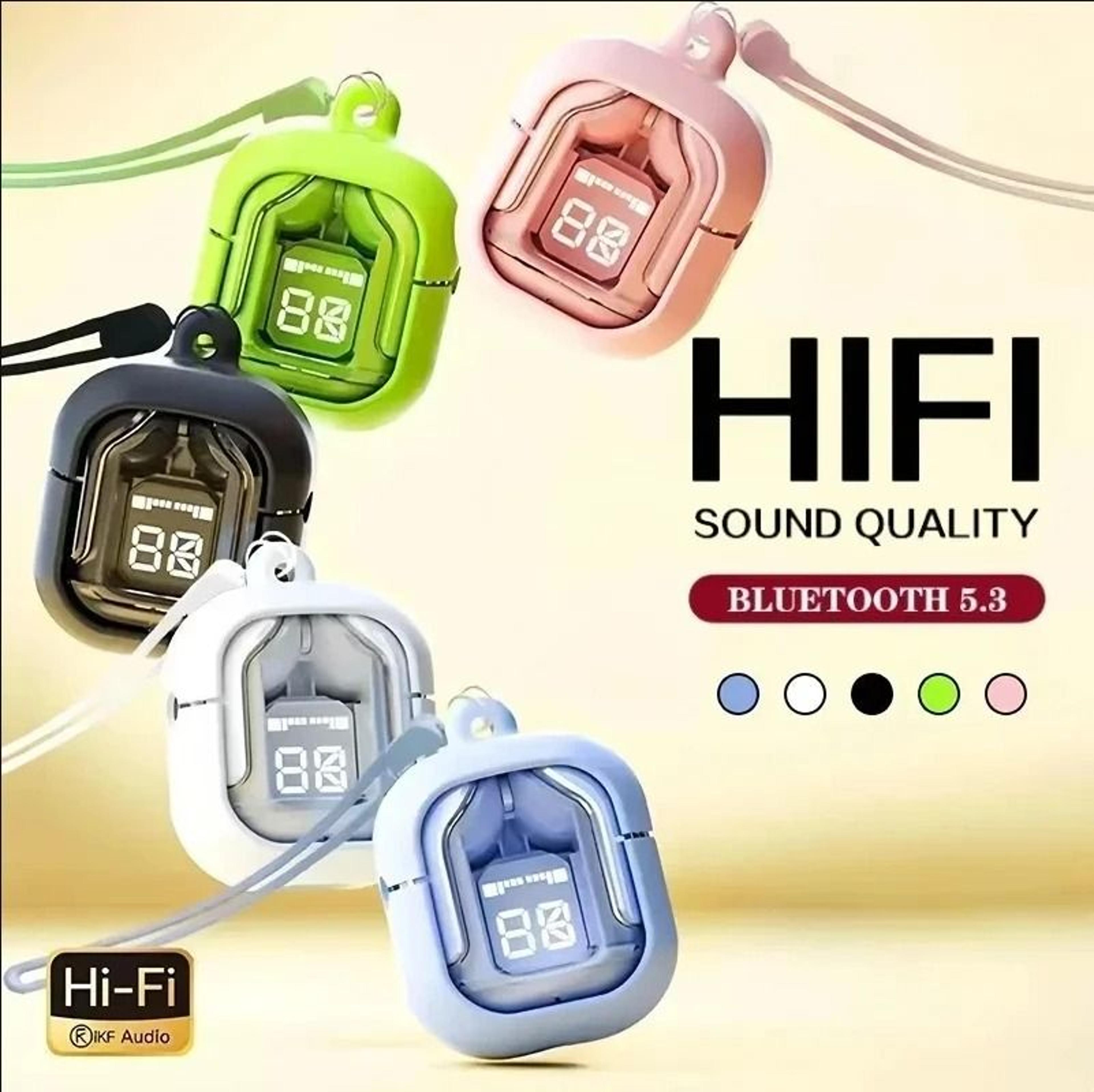 wireless bluetooth earbuds with noise reduction and carrying case
