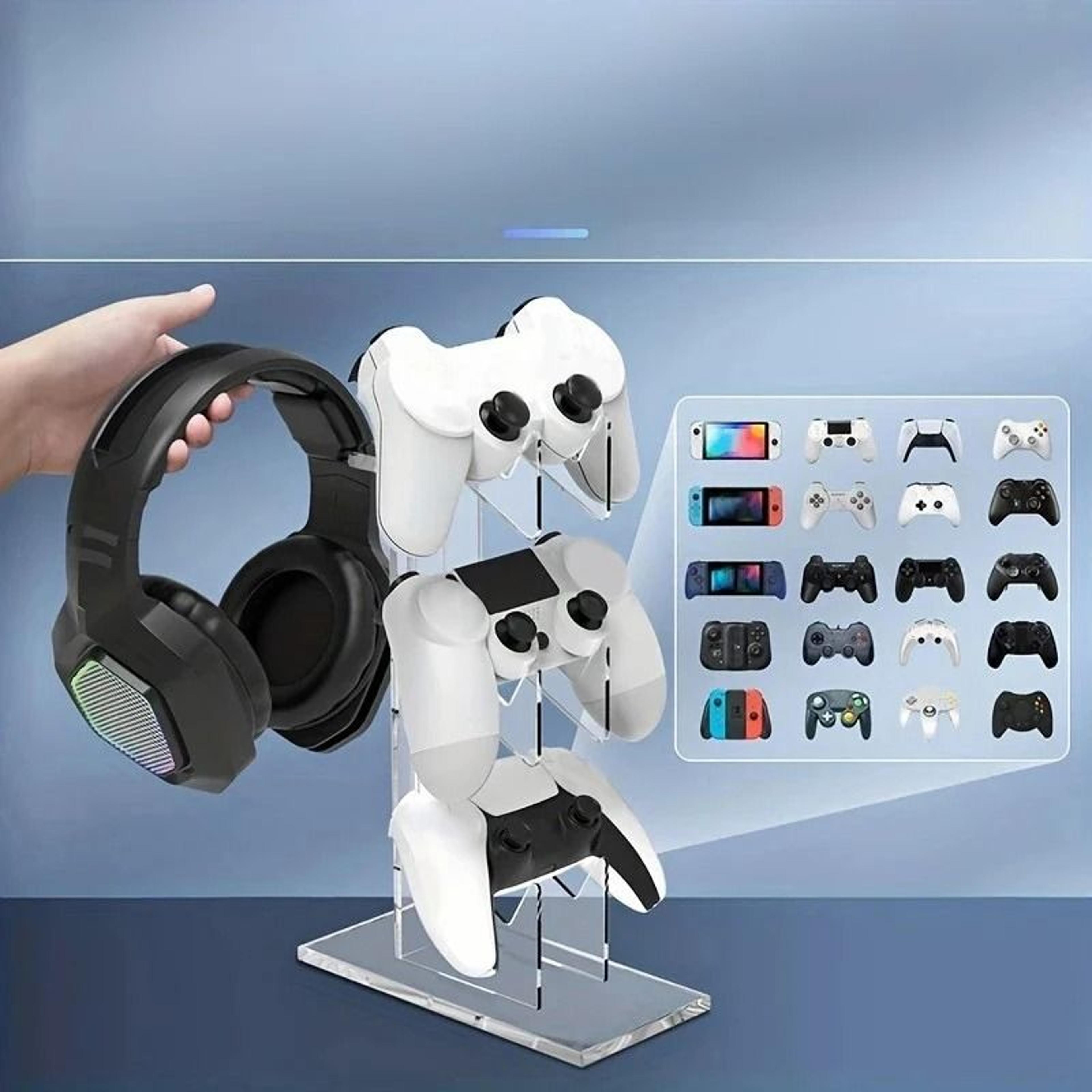 gaming controller and headset organizer stand