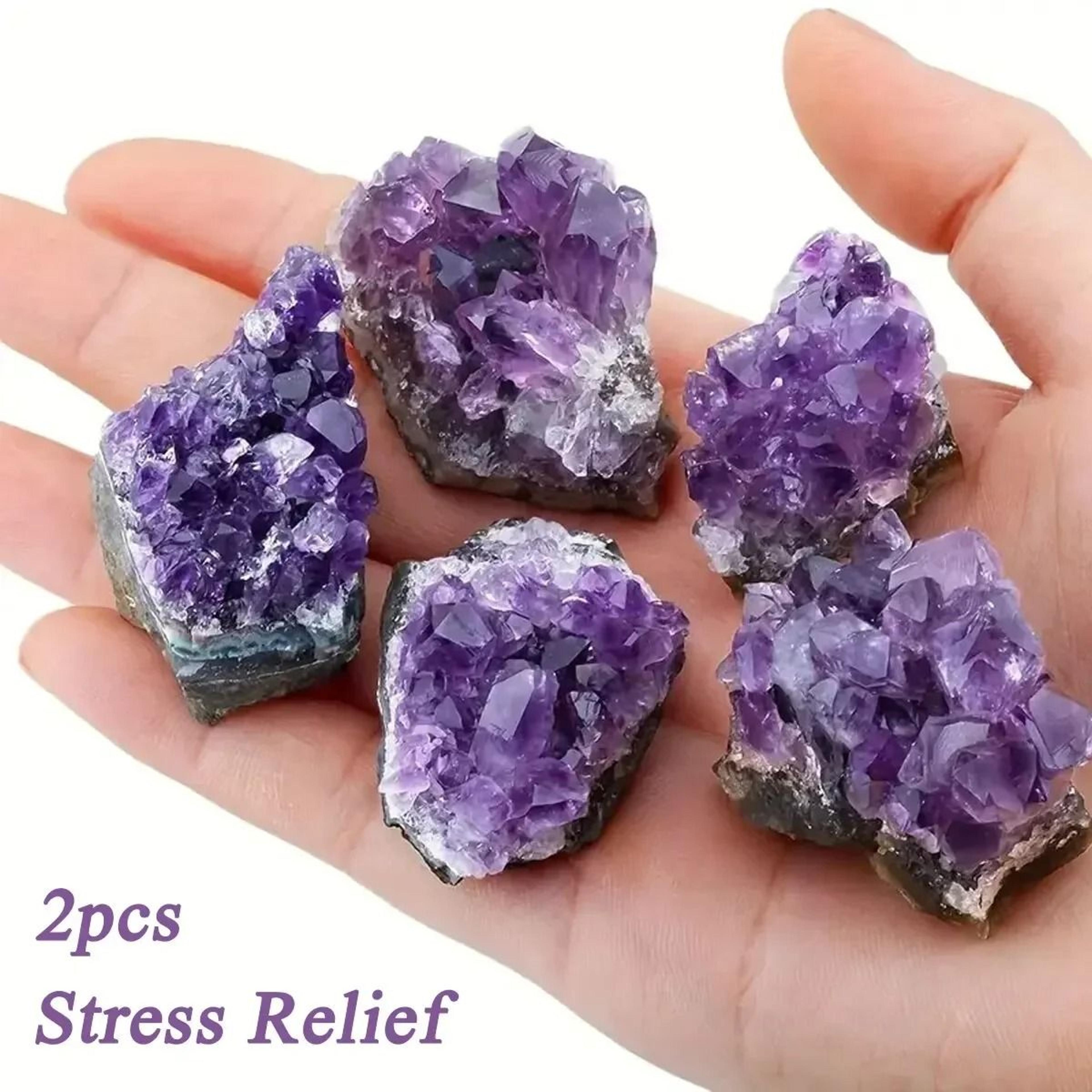 natural amethyst healing crystal set