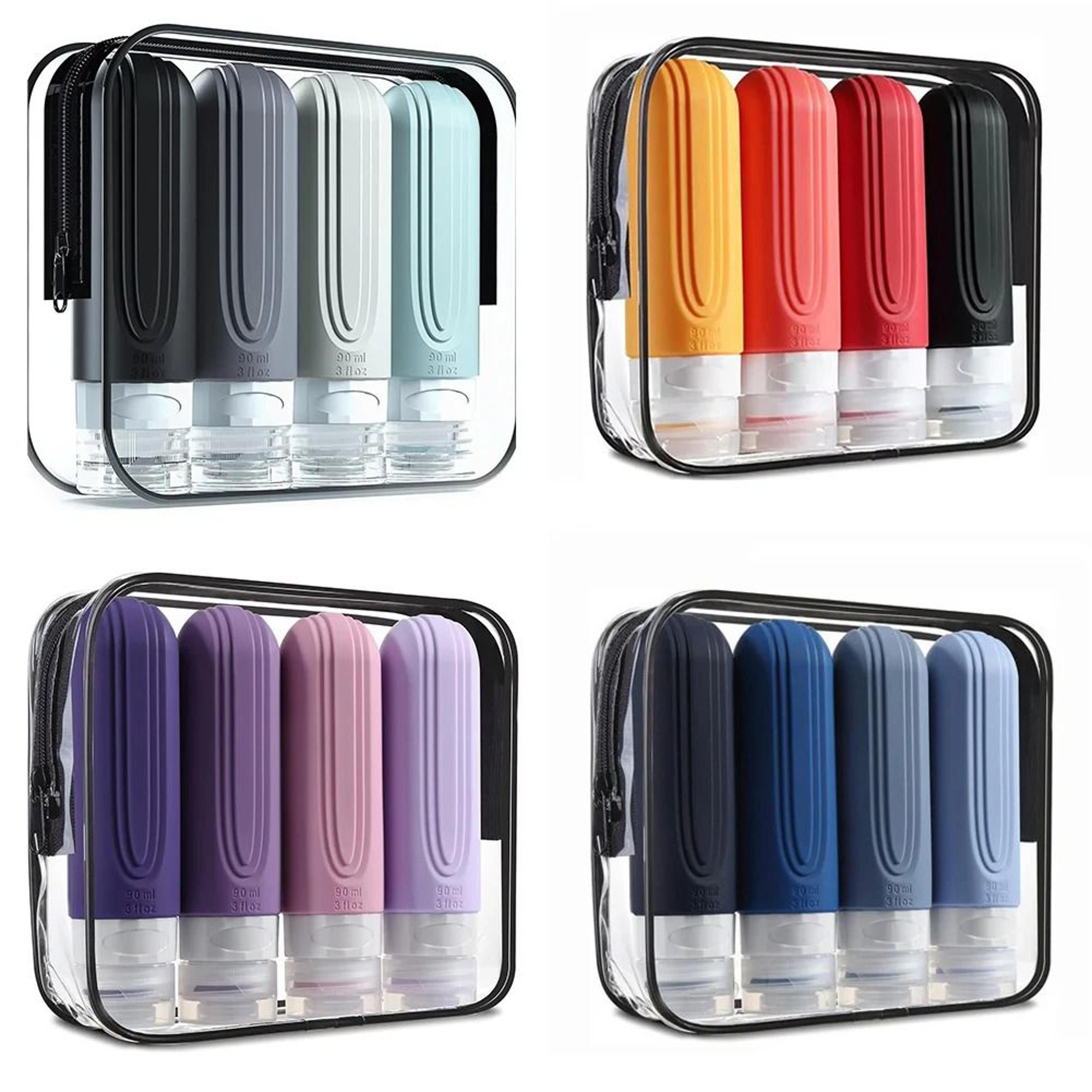 silicone travel refillable bottle set 90ml