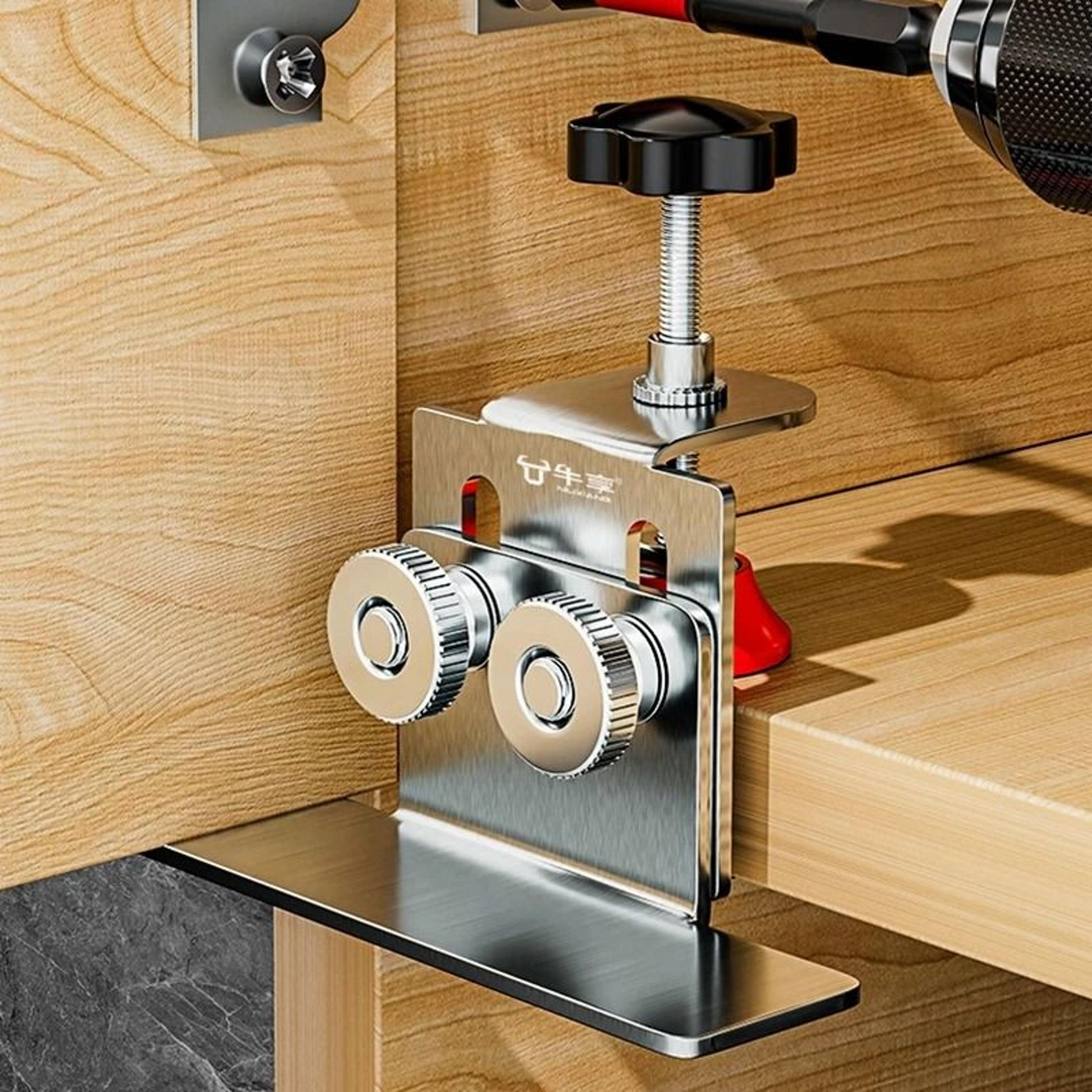 cabinet door mounting jig fixture for easy cabinet installation