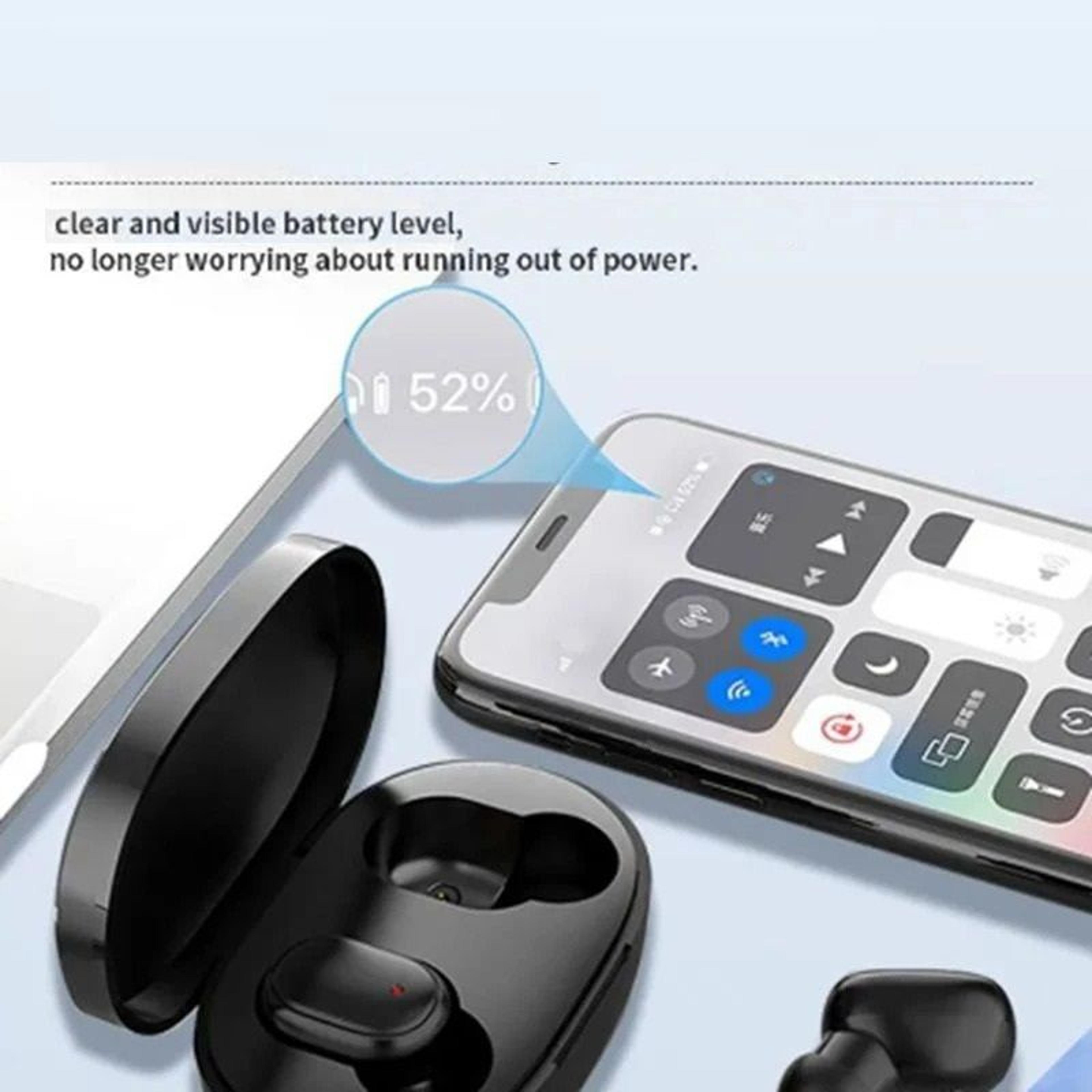 wireless bluetooth earbuds with microphone and led charging case