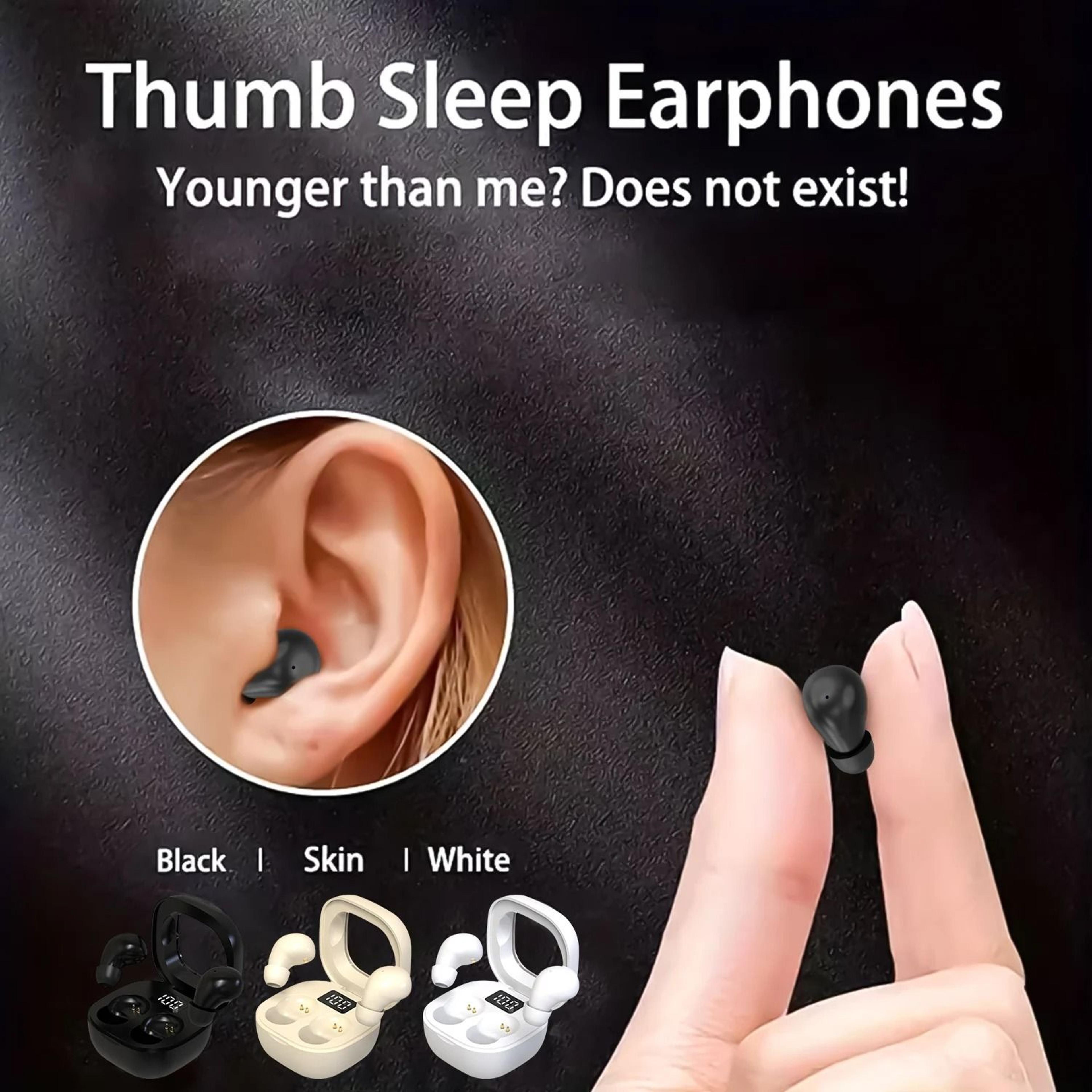 invisible wireless bluetooth earbuds with noise cancelling and microphone