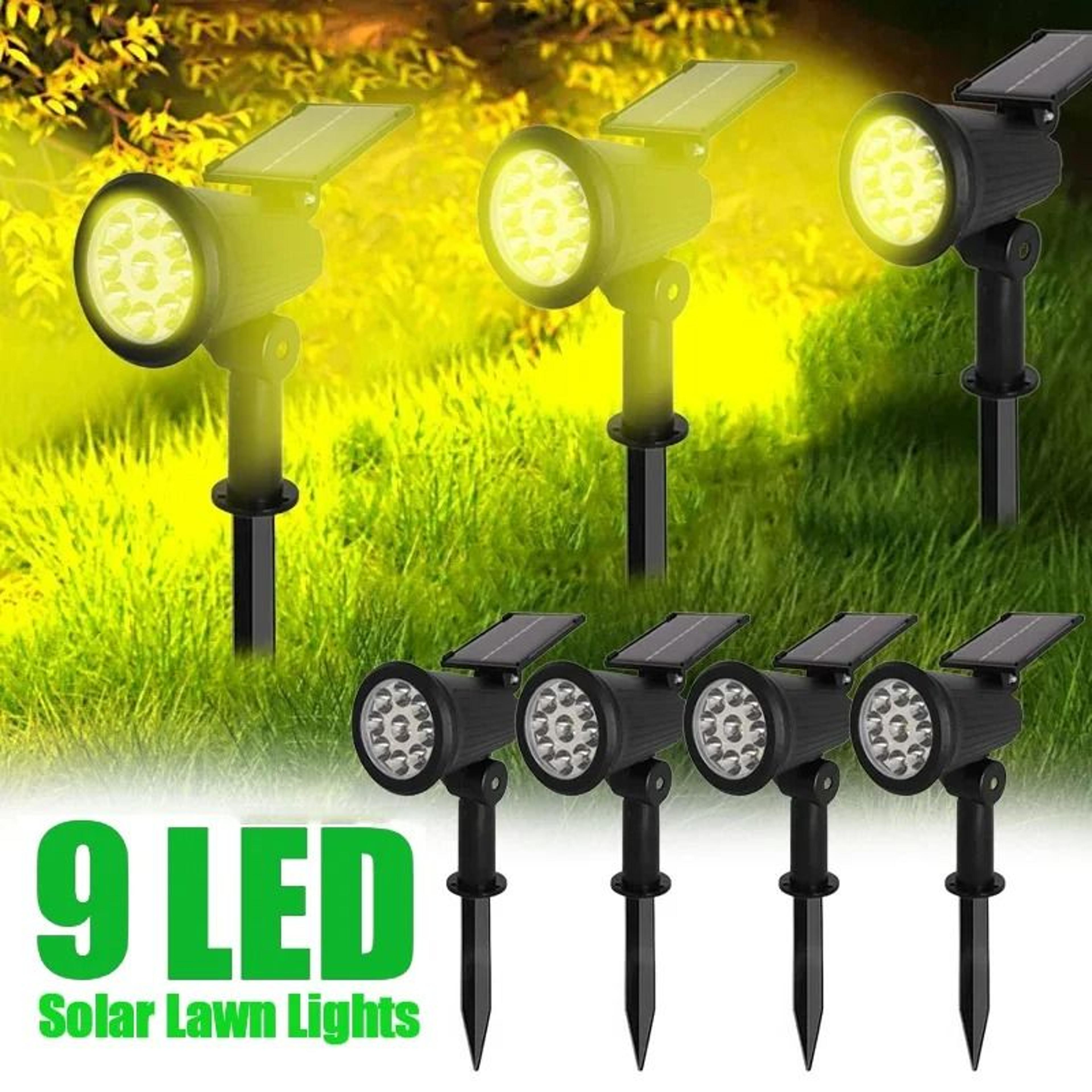 adjustable solar led spotlight for outdoor decor and security
