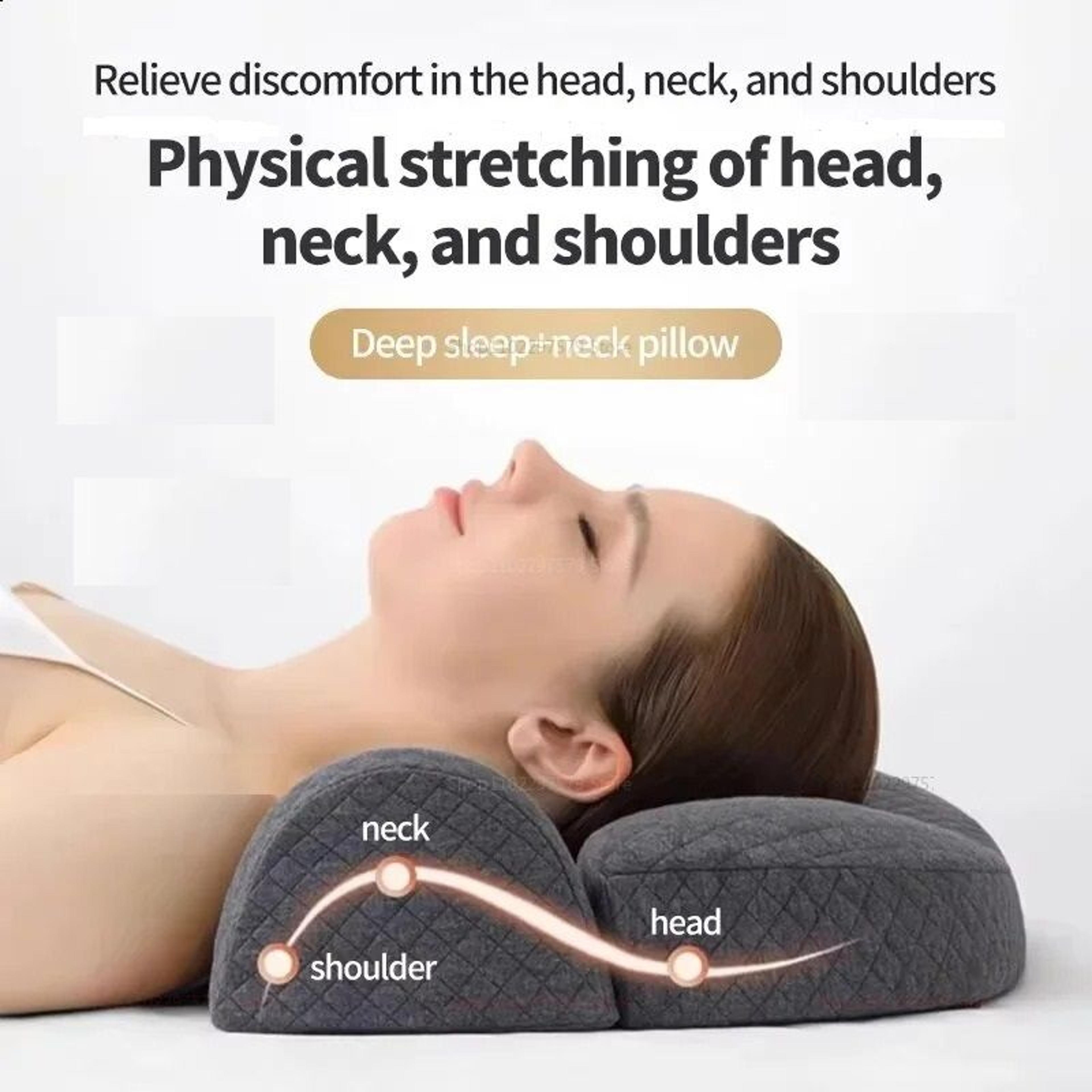 ergonomic memory foam cervical pillow for neck and shoulder pain relief