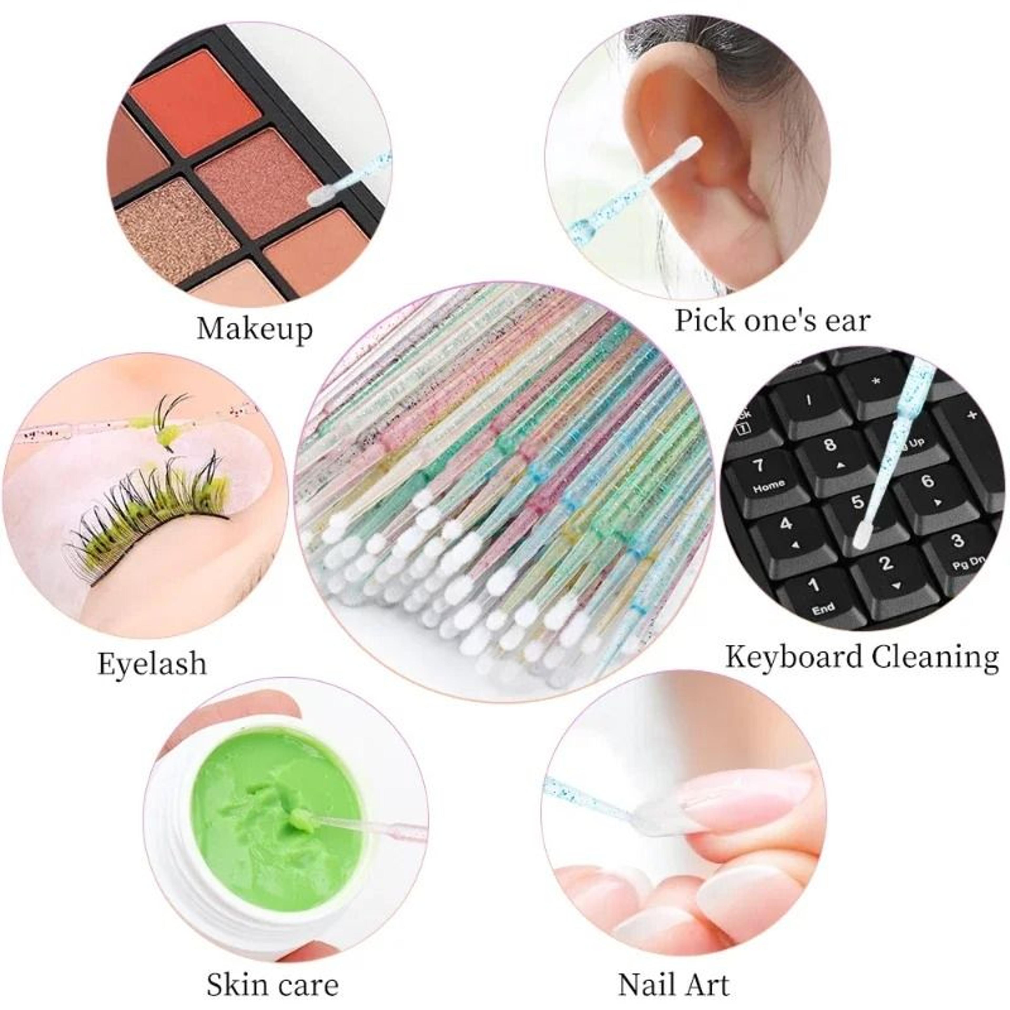eyelash extension micro brush set for precision application and removal