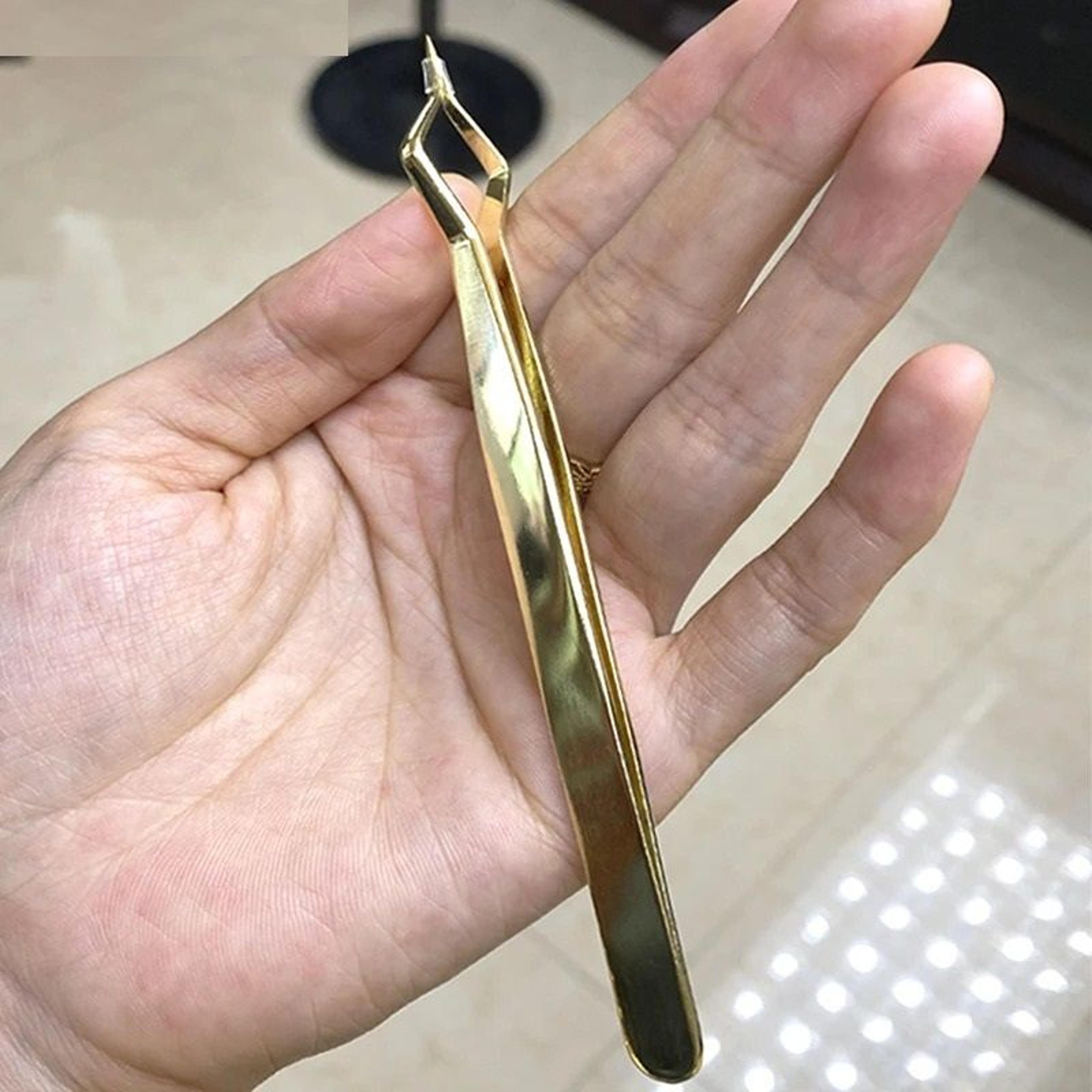 precision anti static stainless steel tweezers for eyelash and nail art