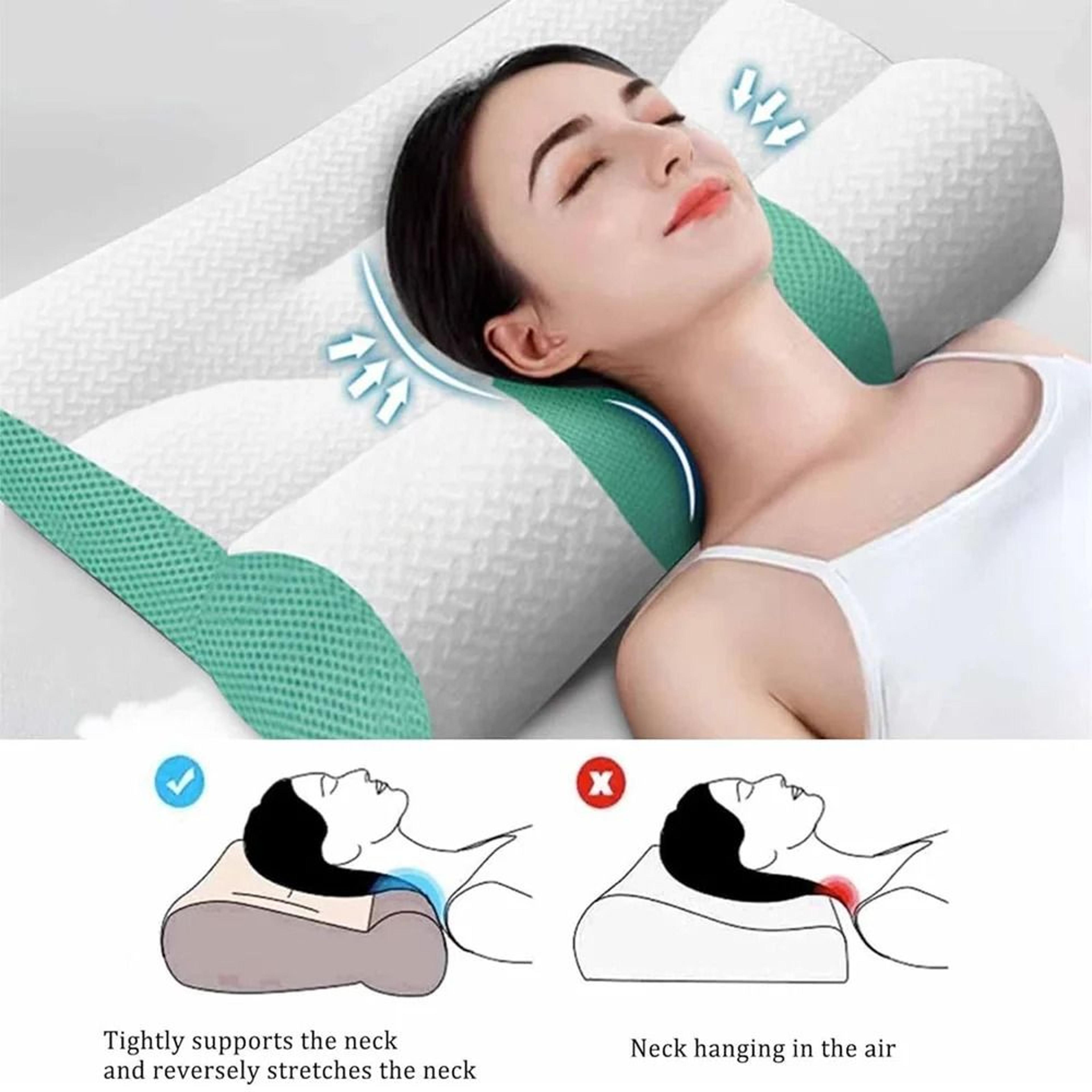 ergonomic memory foam pillow for neck and shoulder support