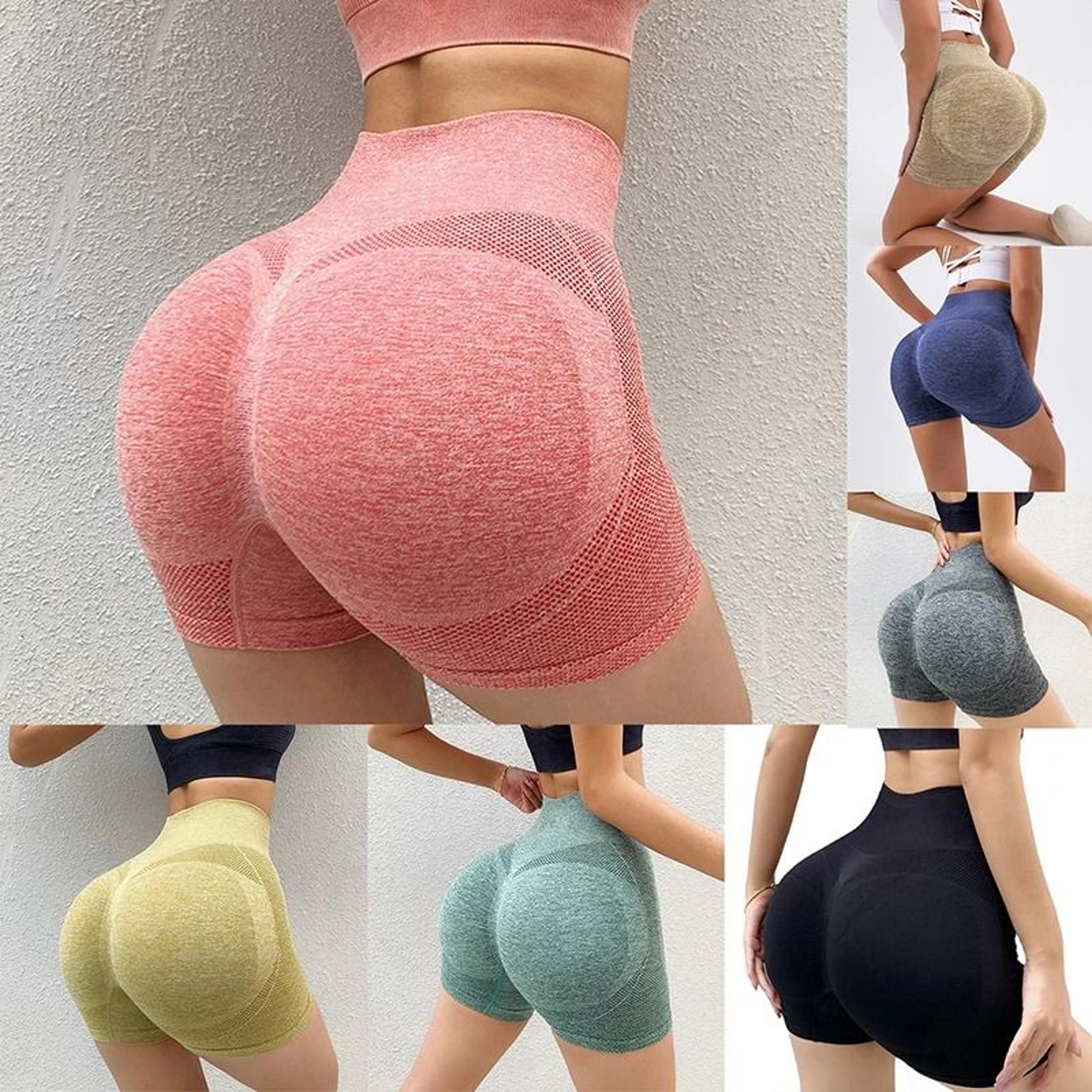 womens high waist fitness shorts for gym and yoga
