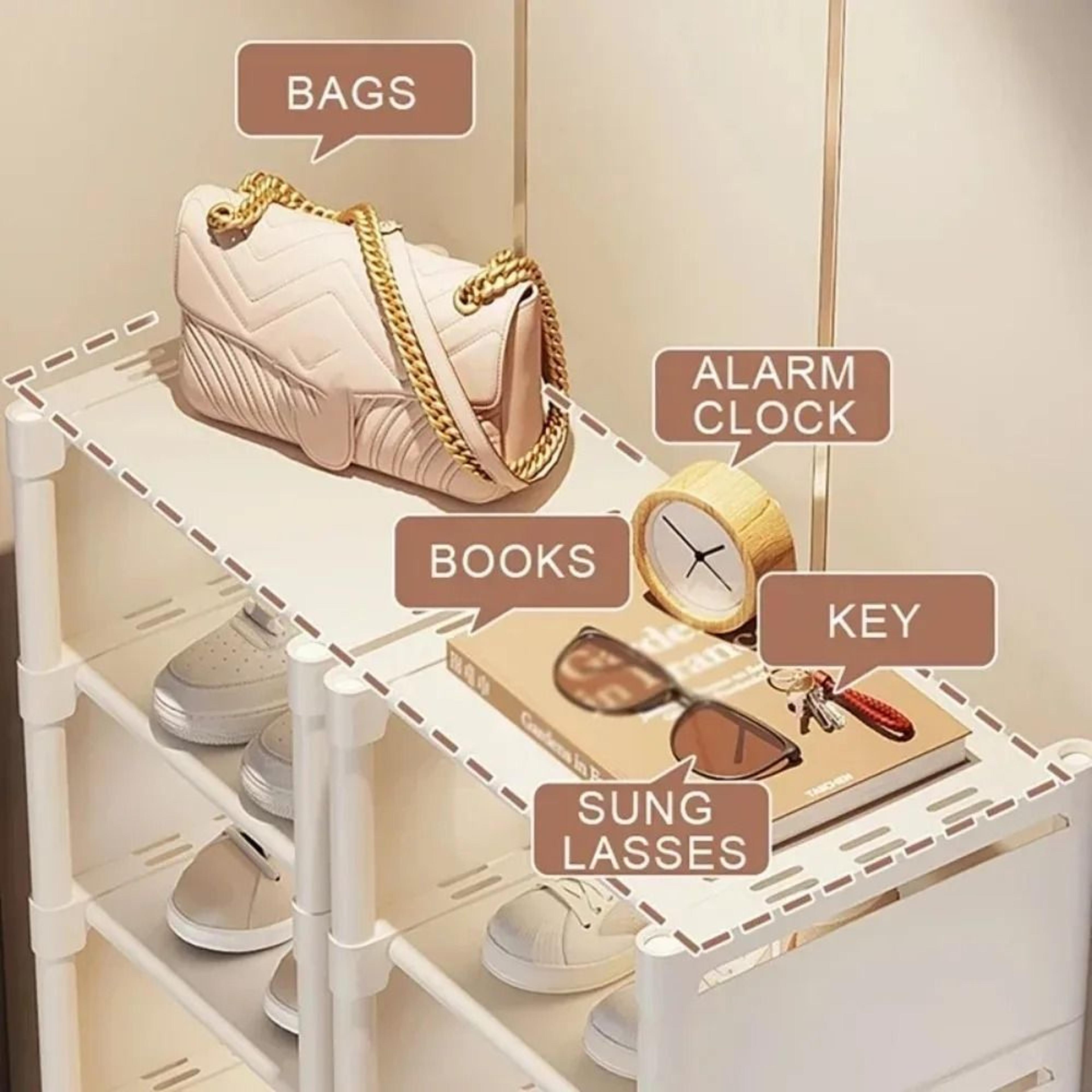 adjustable multi layer shoe organizer rack for space saving storage