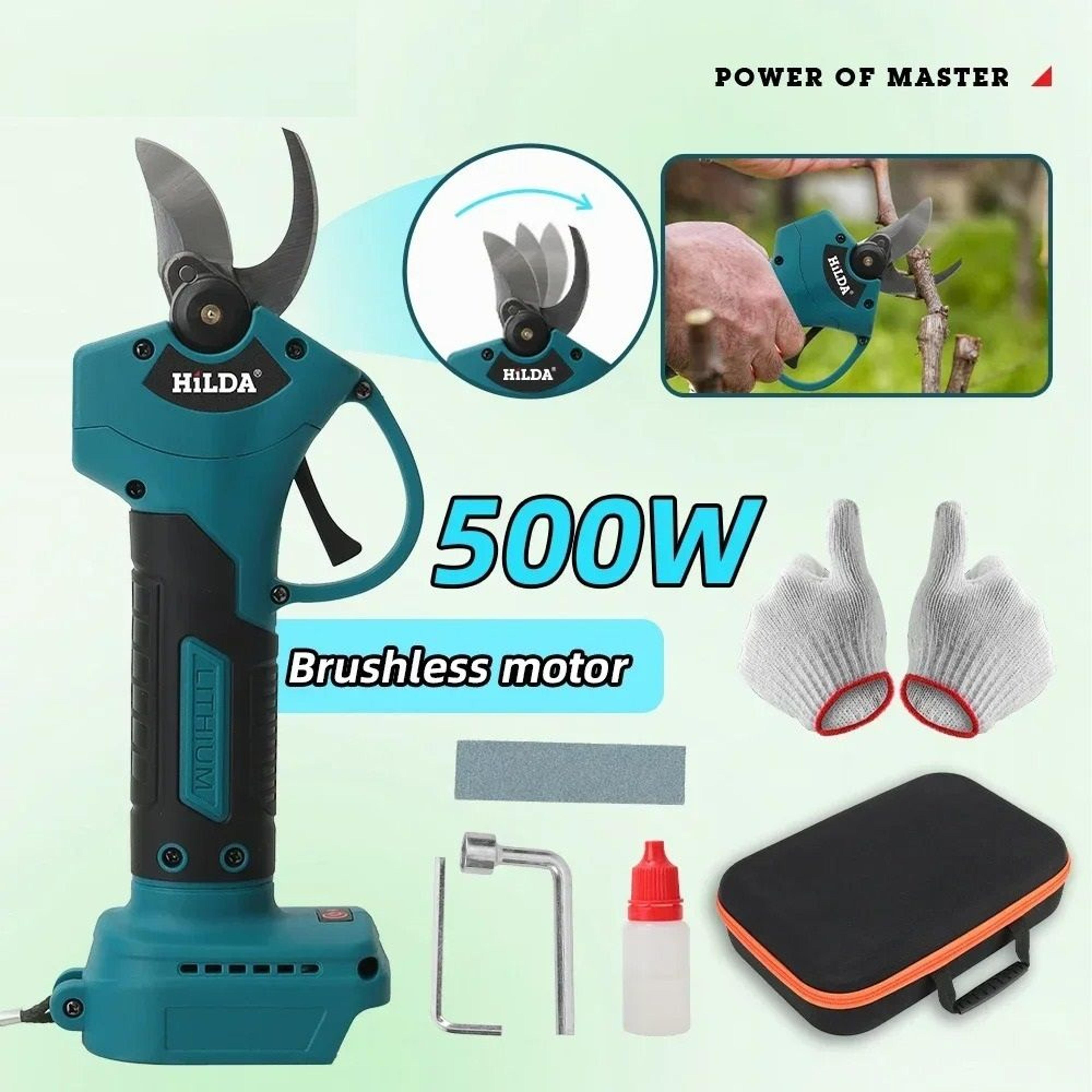 brushless electric pruning shears for gardening and tree trimming