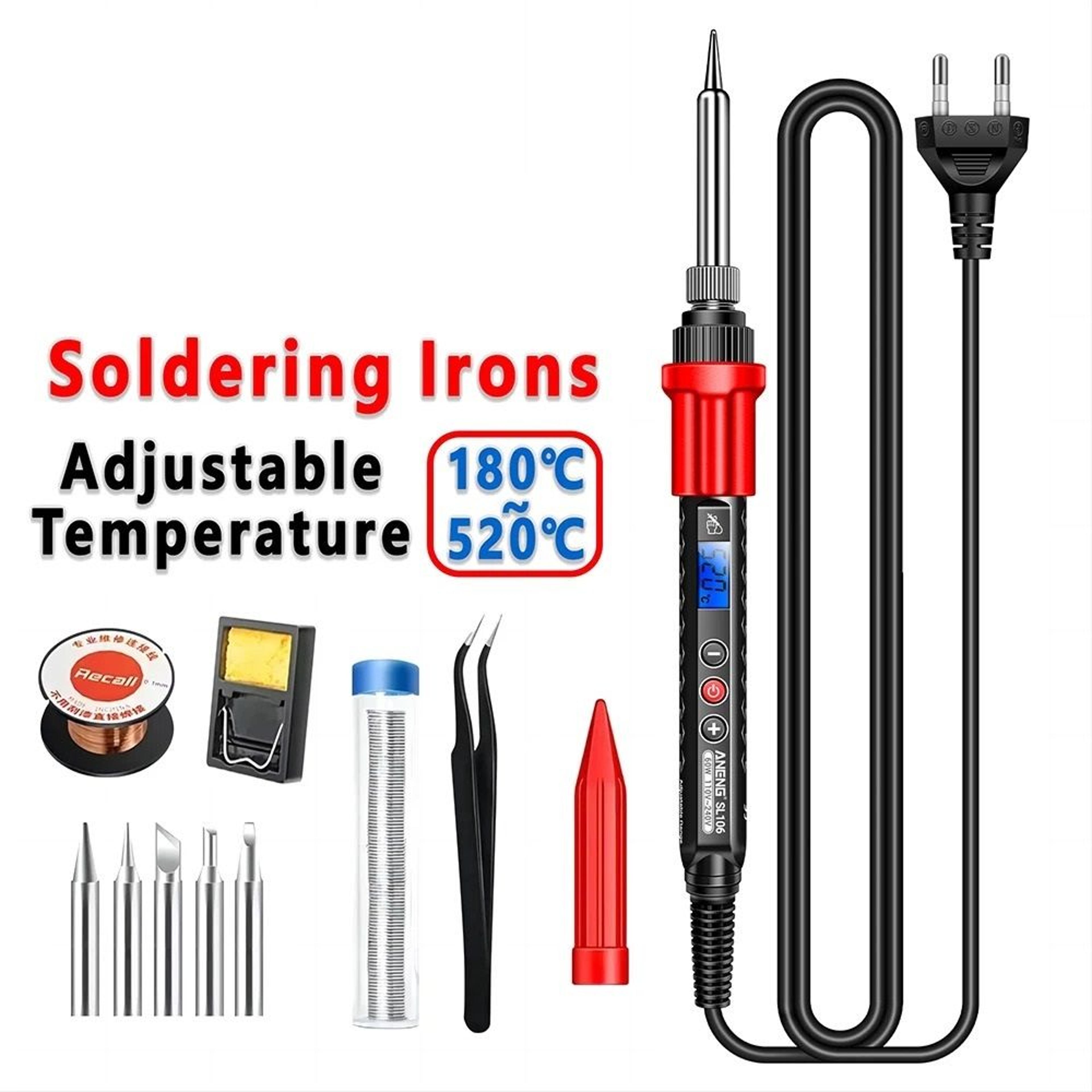 adjustable temperature electric soldering iron kit