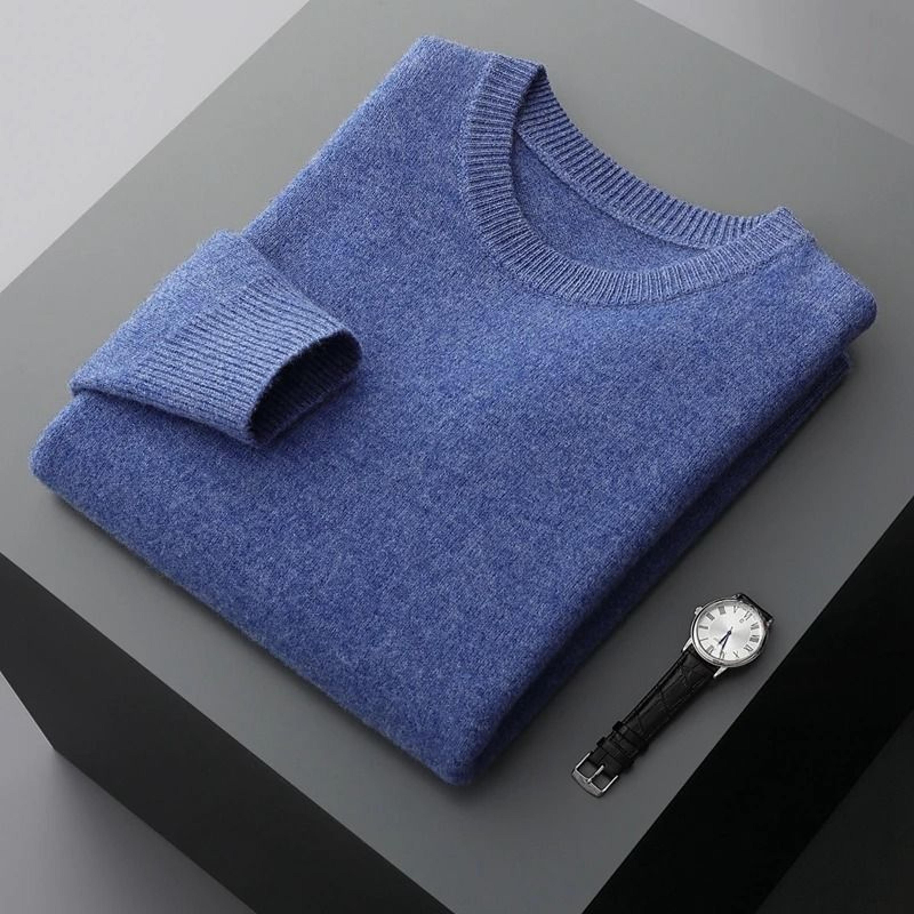 mens classic wool sweater for autumn and winter