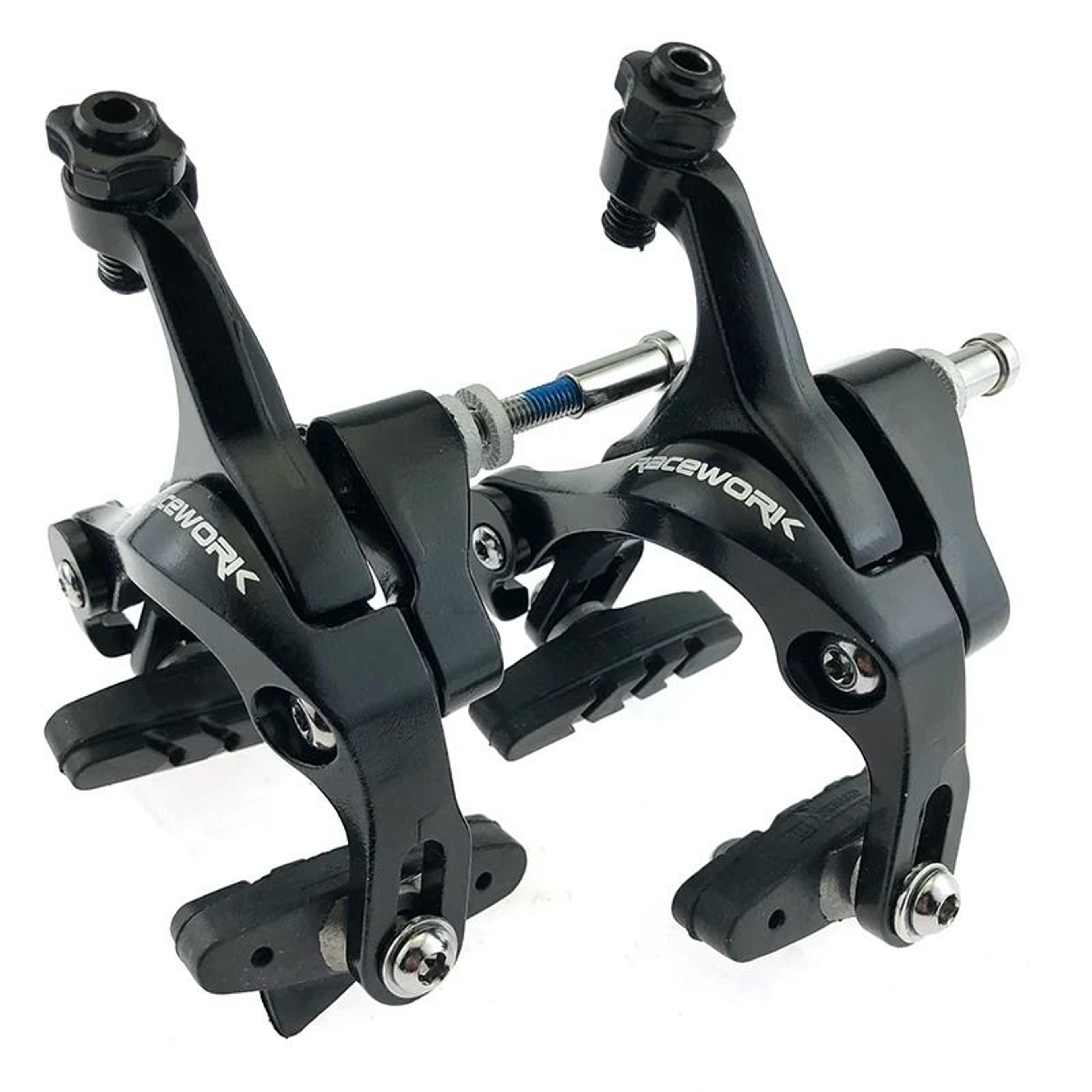 precision dual pivot road bike brake calipers with pads