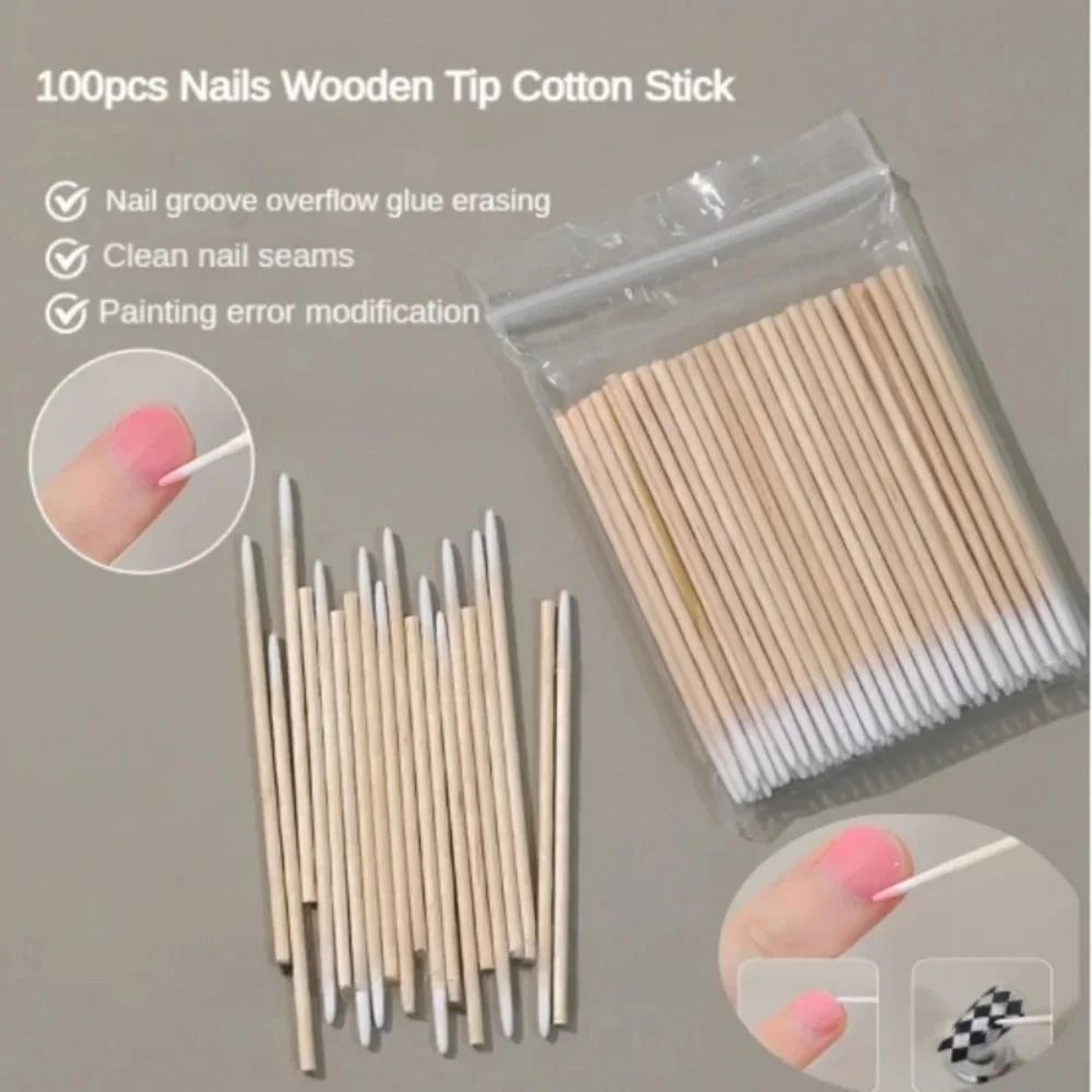disposable precision nail polish remover and cotton cleaning sticks