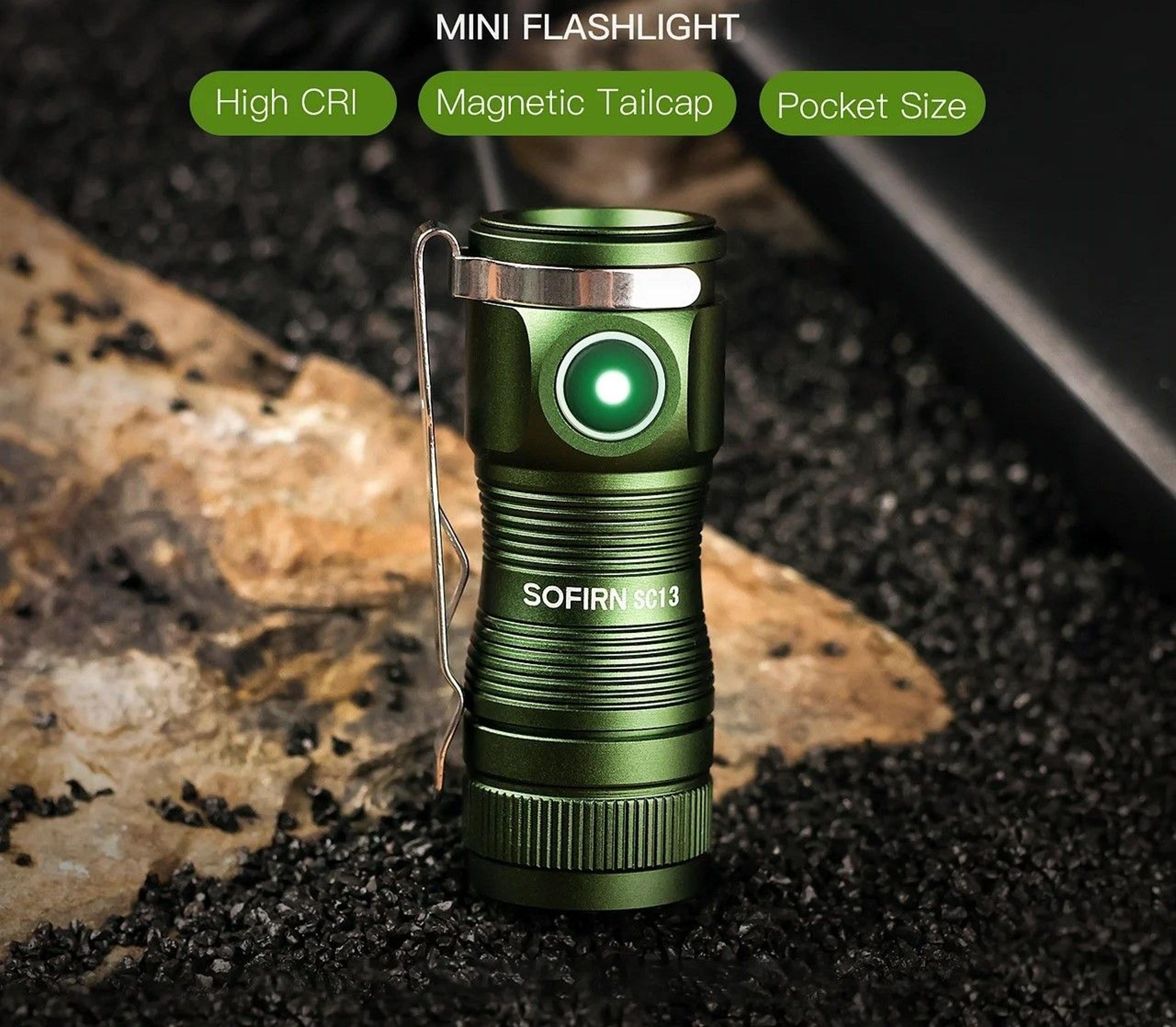 compact magnetic rechargeable led flashlight with high brightness