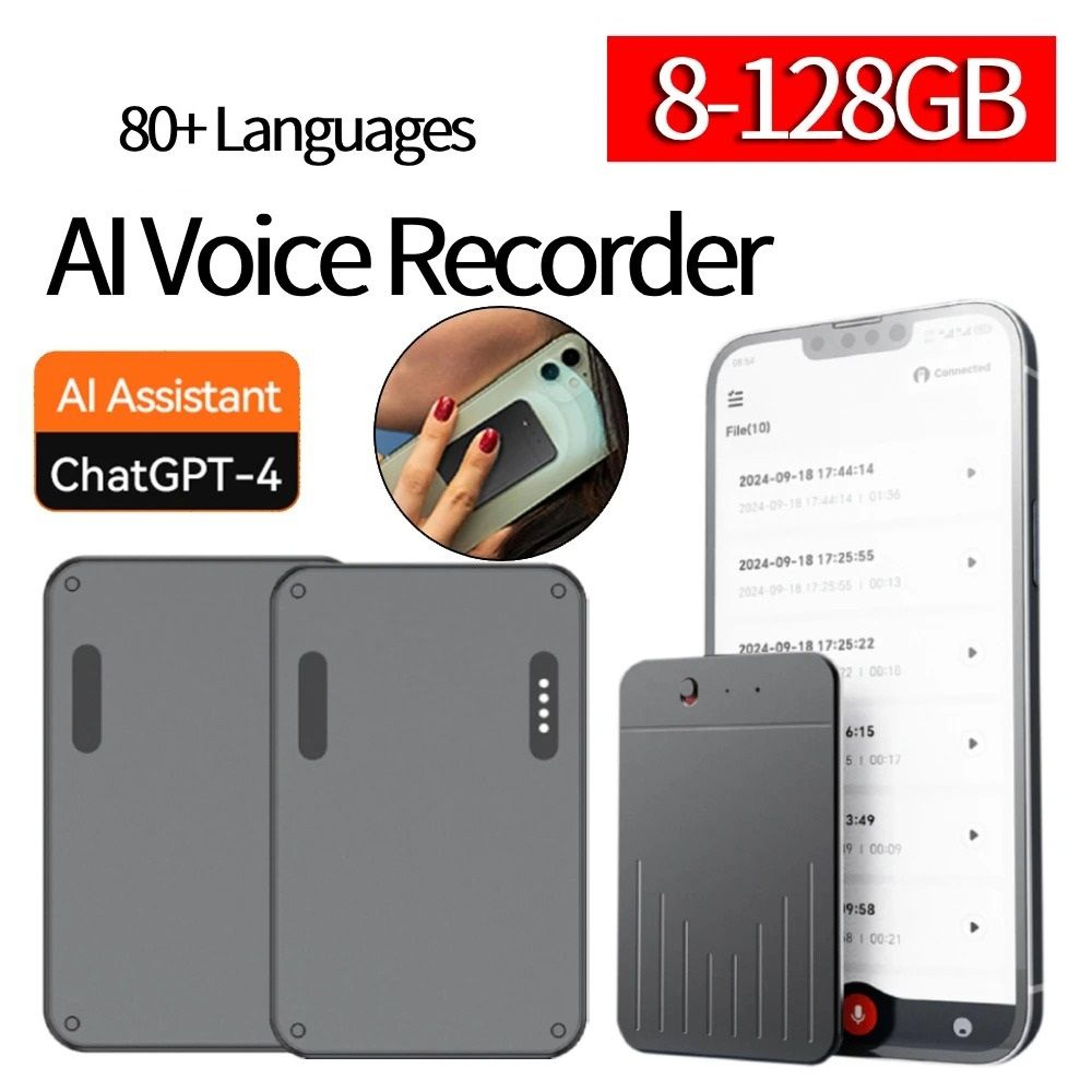 smart ai voice recorder with real-time transcription and translation