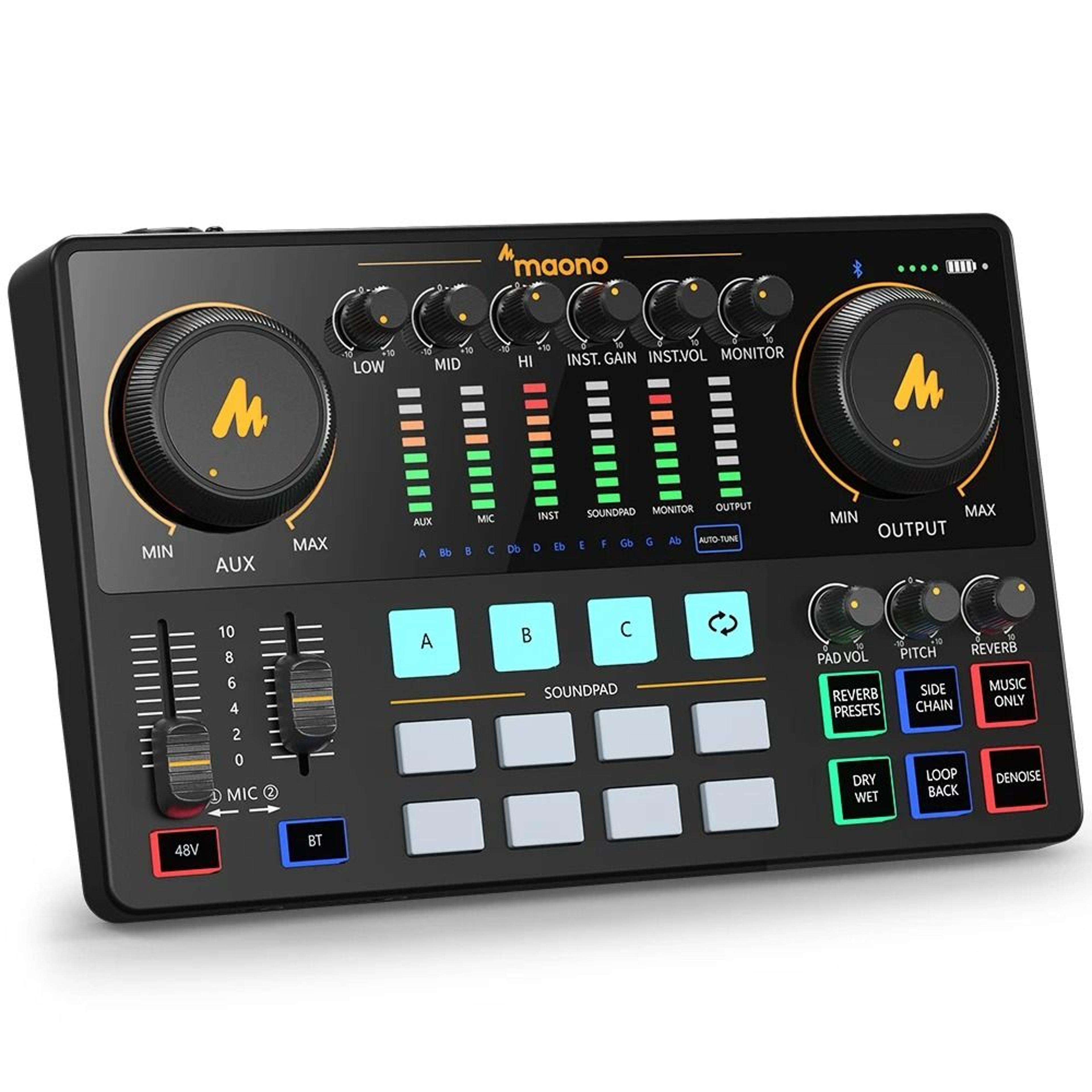 all in one audio interface and mixer for podcast and live streaming