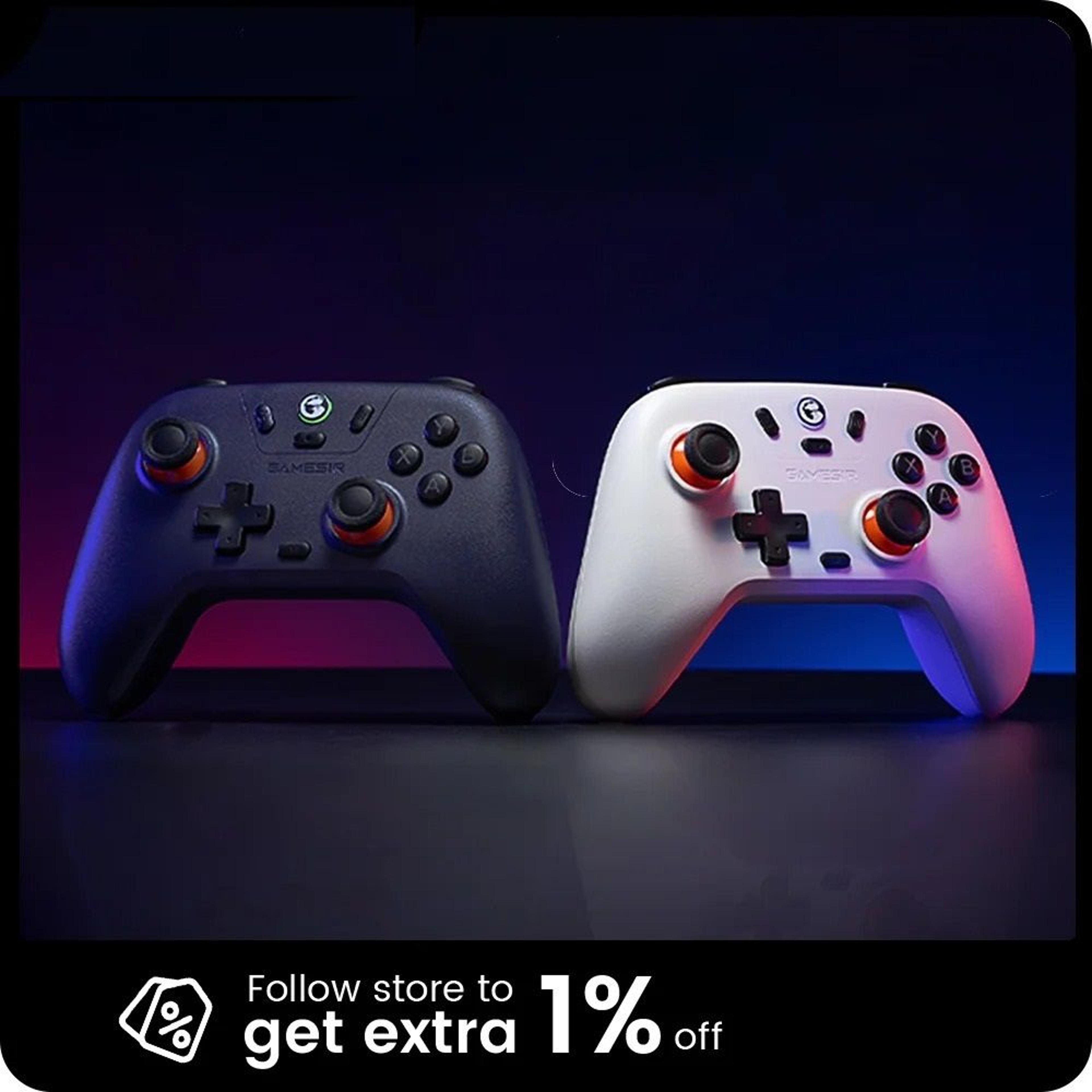 wireless multi-platform game controller with hall effect joysticks