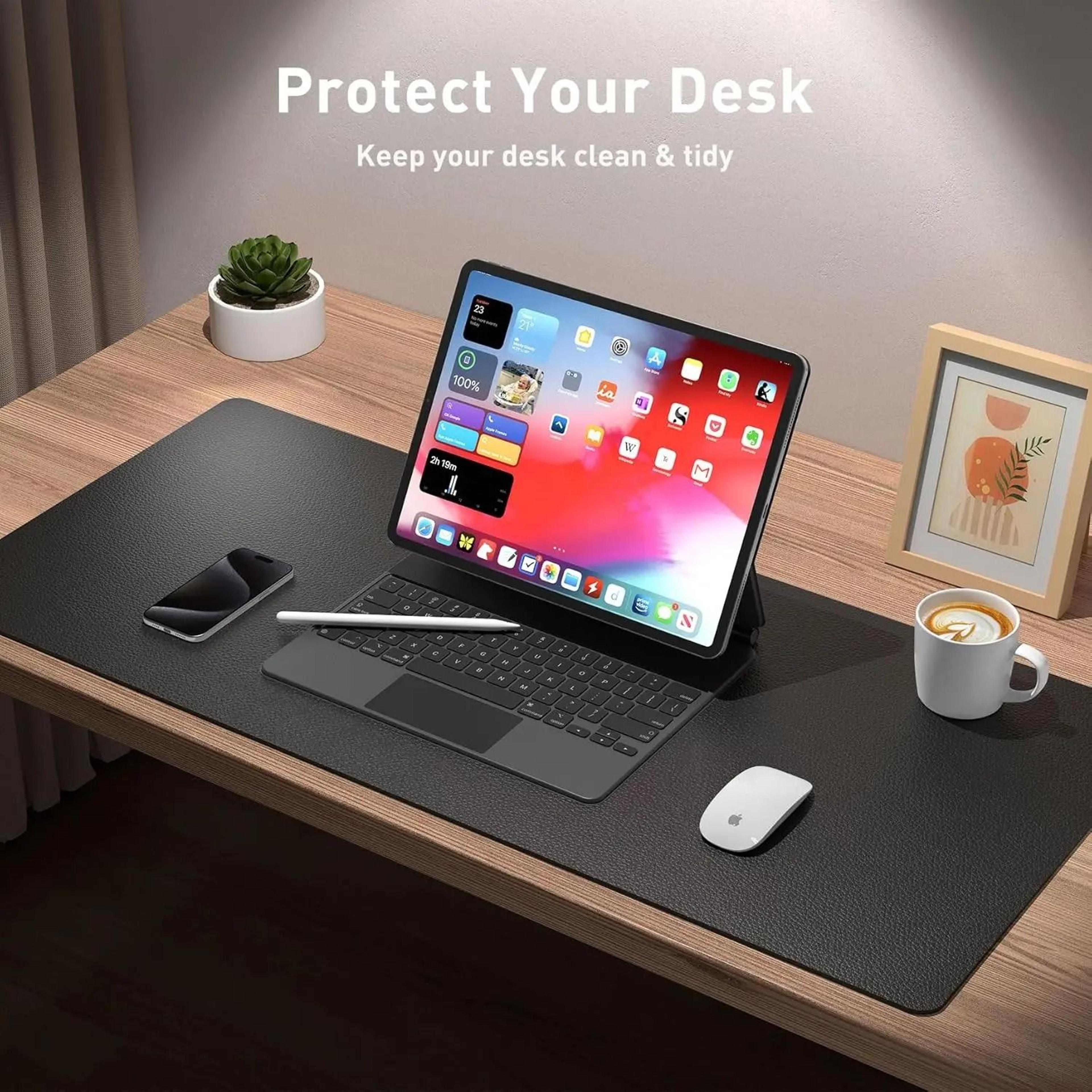 large waterproof pu leather desk mat