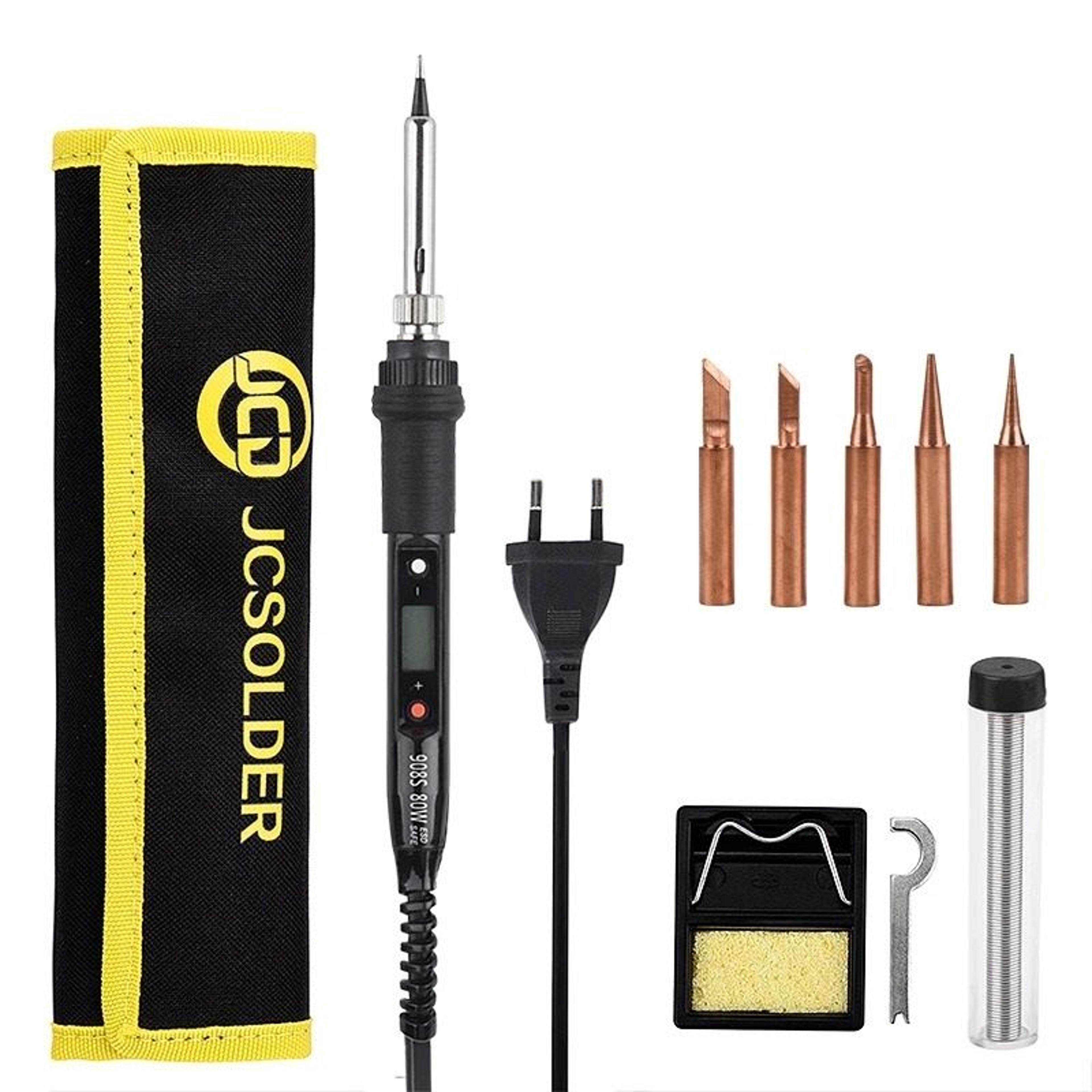 digital adjustable temperature soldering iron with lcd display