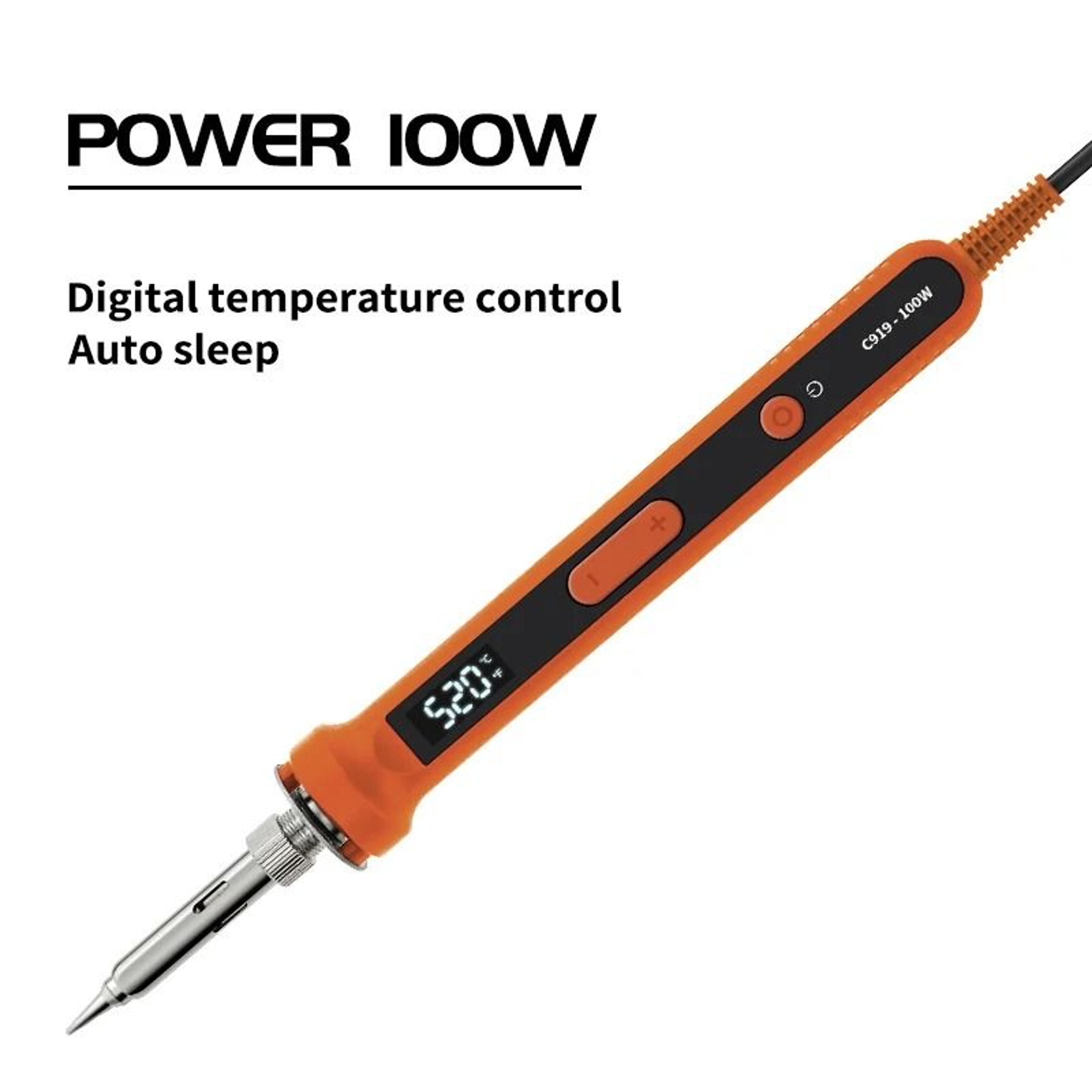 digital electric soldering iron kit with adjustable temperature