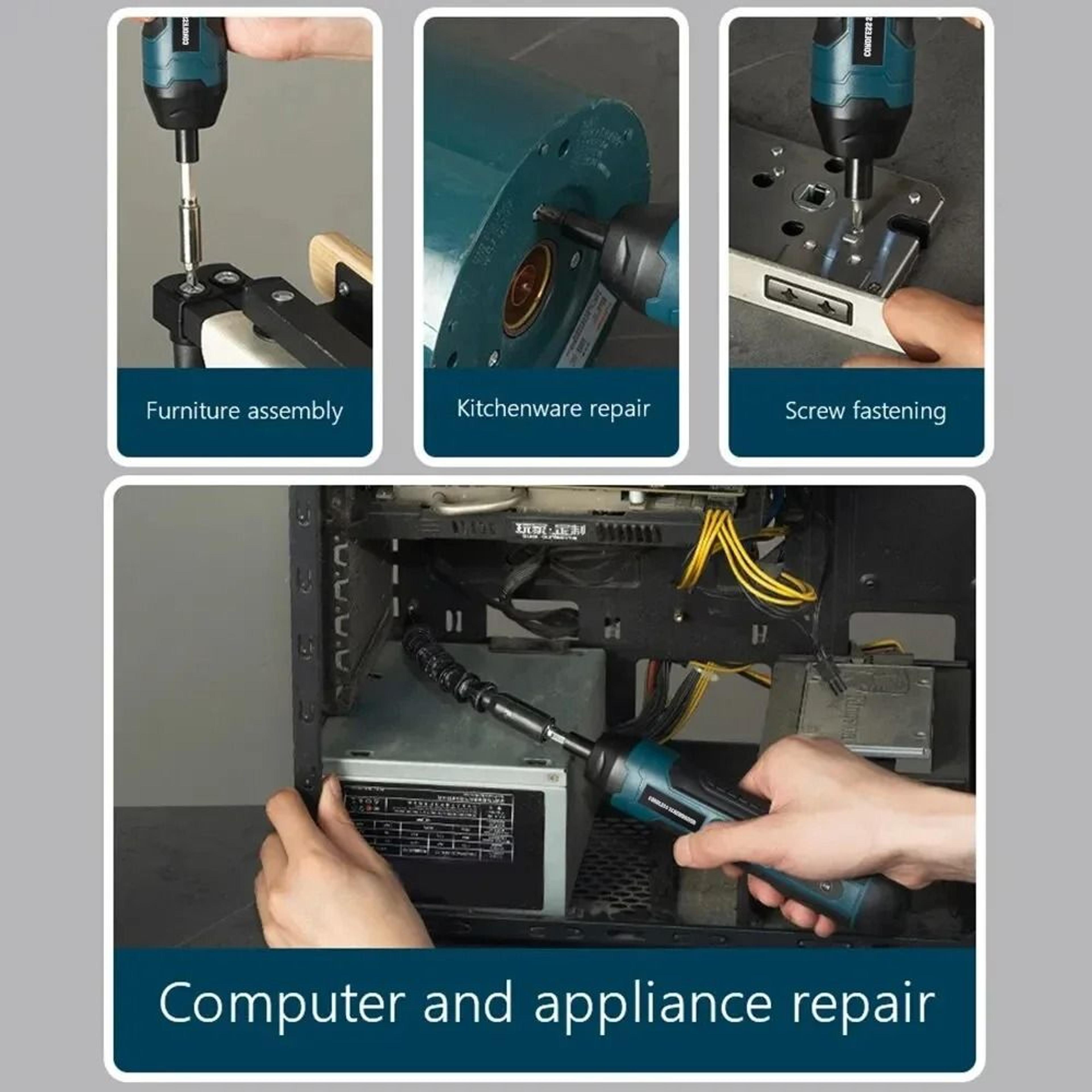 mini electric screwdriver set usb rechargeable with adjustable torque