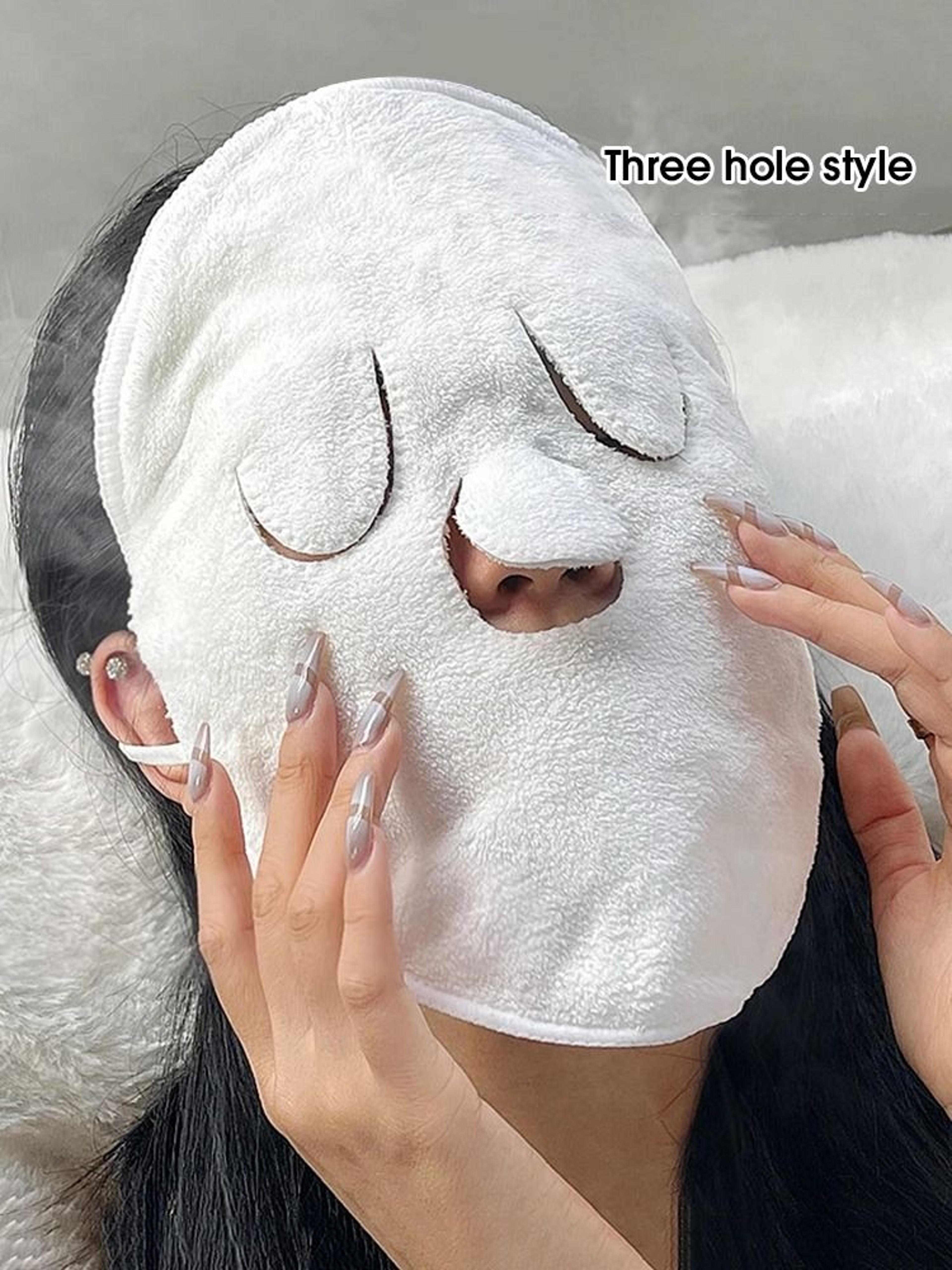 hot compress steam face towel with ear loops