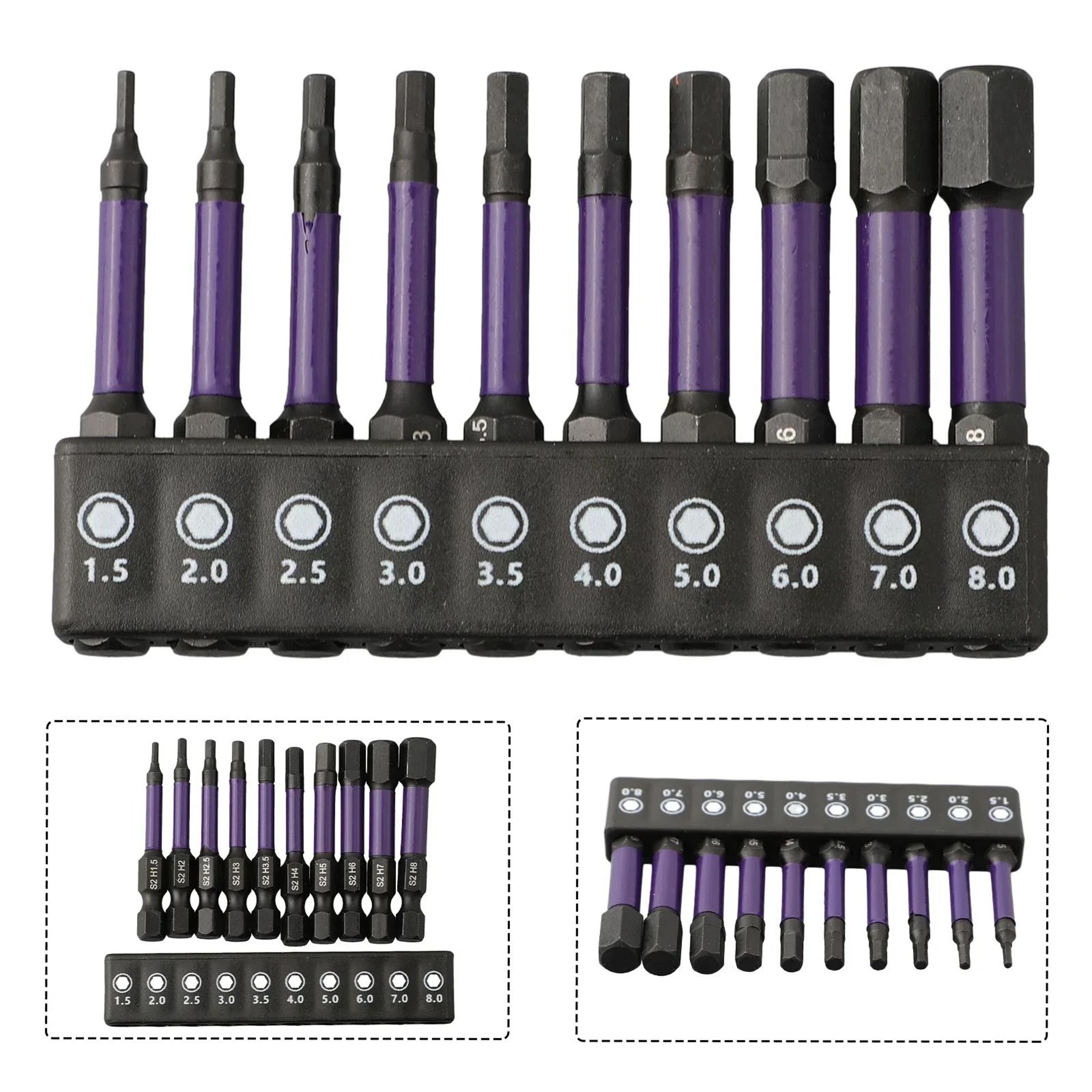 magnetic hex head drill bit and wrench set