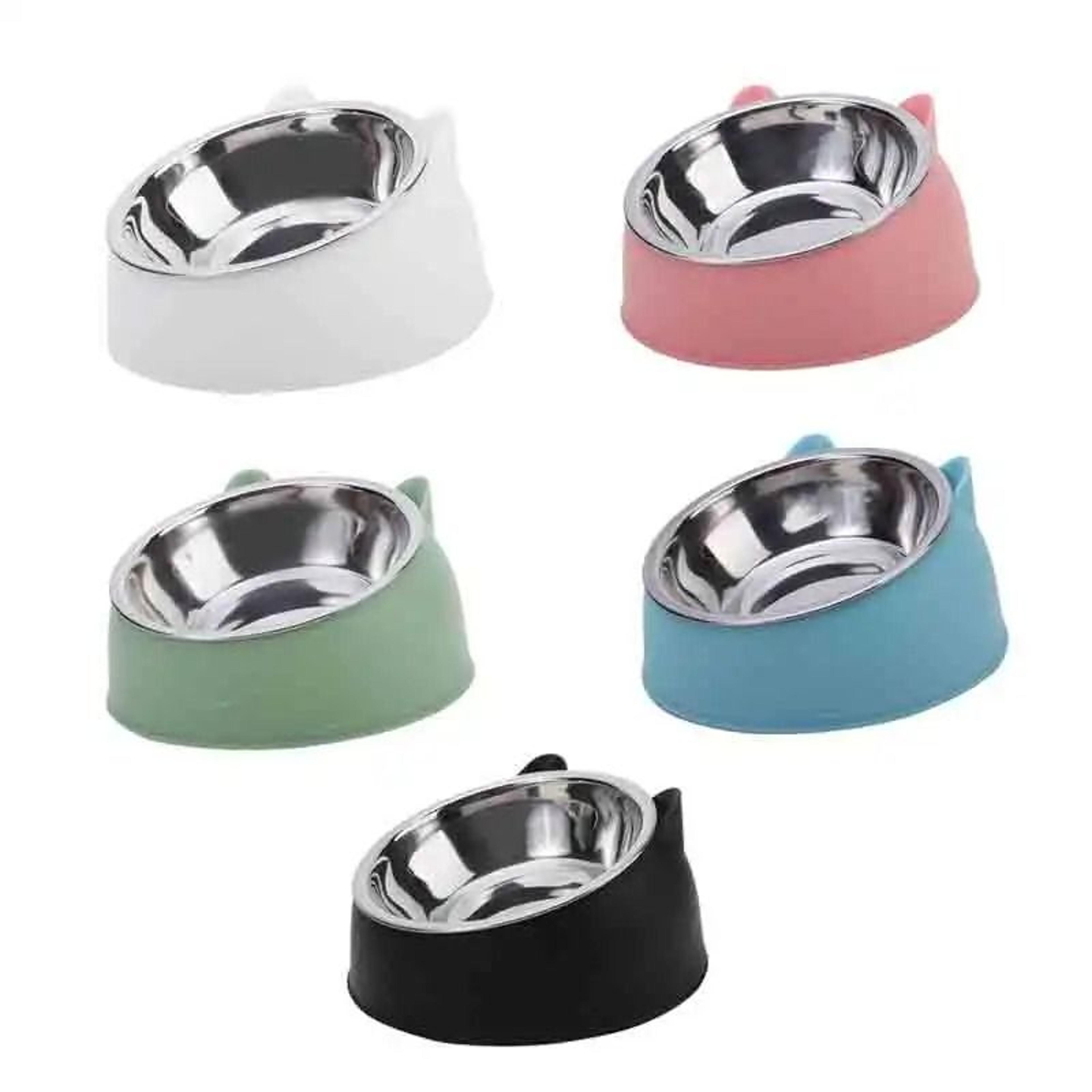 tilted non slip pet feeding bowl